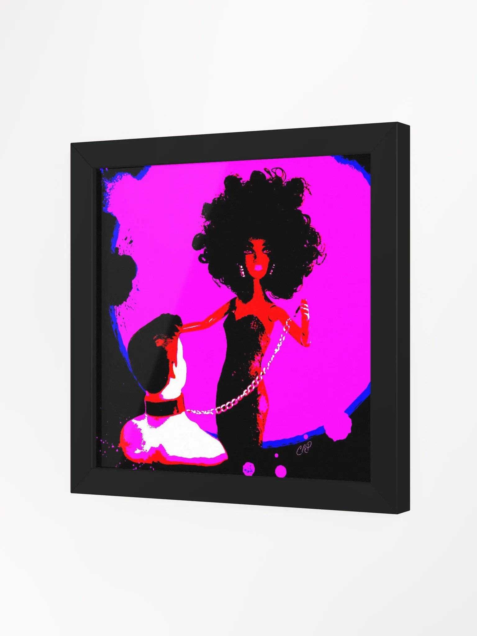 Domme and her loyal sub Vibrant Ayous Wood Framed Poster product image (7)