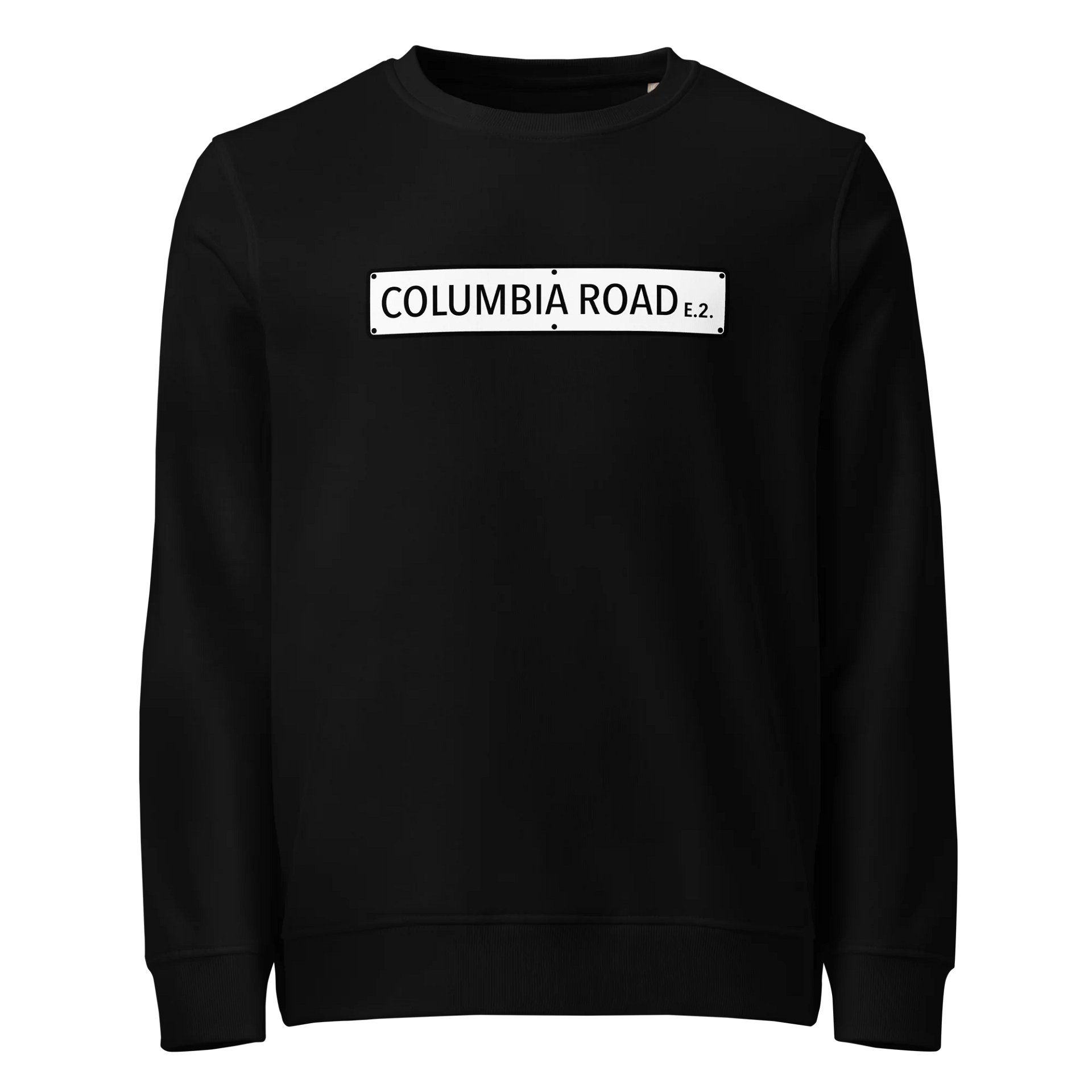 Columbia Road E.2. Unisex Organic Sweatshirt (Black) product image (1)