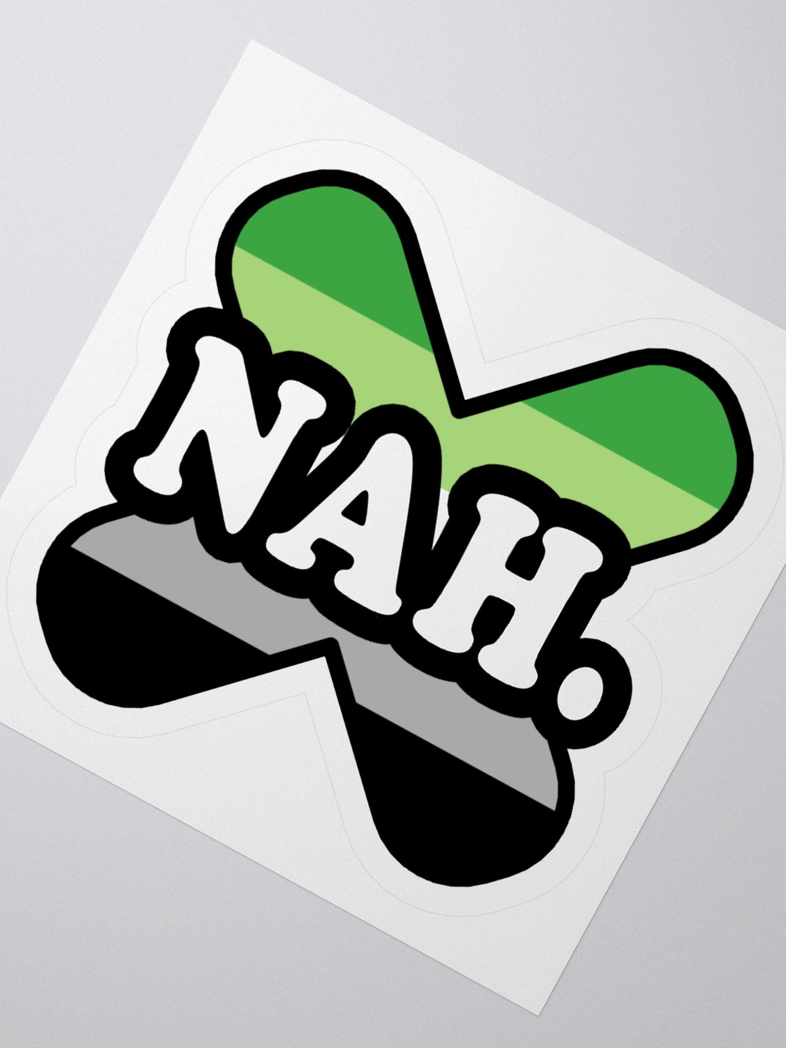 Aromantic "Nah" sticker product image (2)