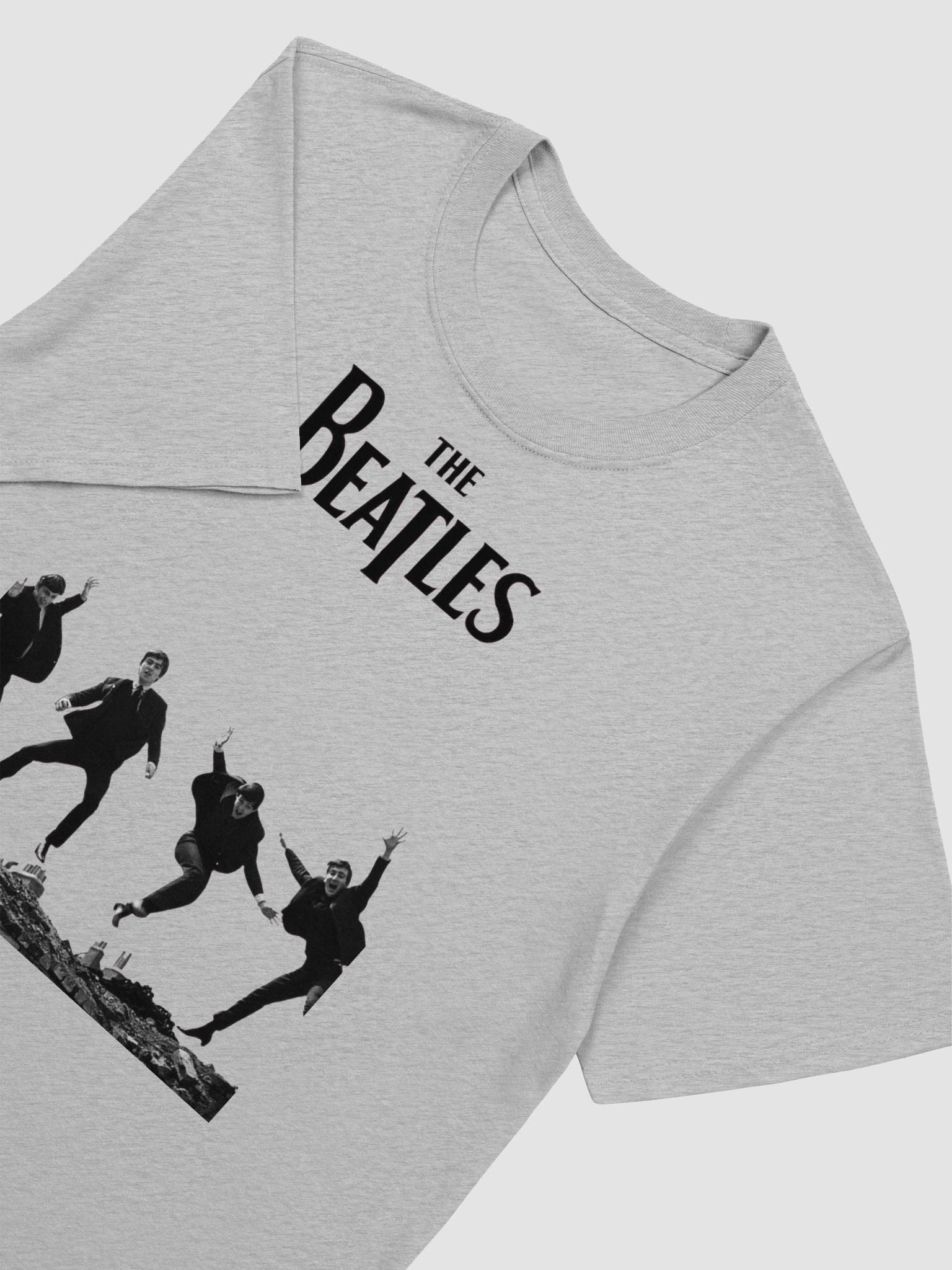 The Beatles T-Shirt | Classic Black & White Jump Photo Graphic Tee | Vintage Rock Band Shirt product image (5)