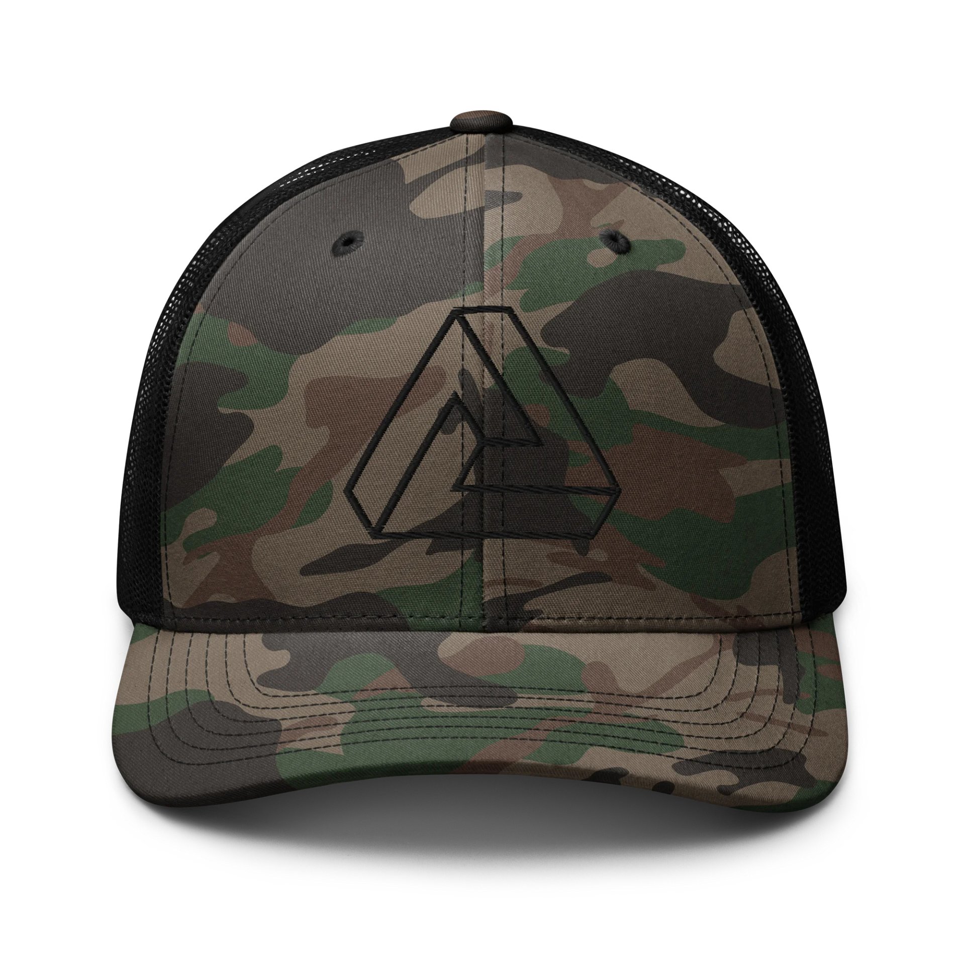 Black Outline Embroidered Invisible Trucker product image (1)