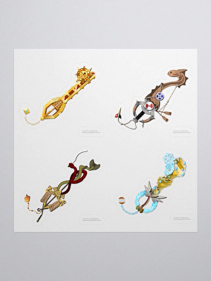 Custom Keyblade Sticker Sheet 3 - Dreamworks Movie Keyblades product image (1)