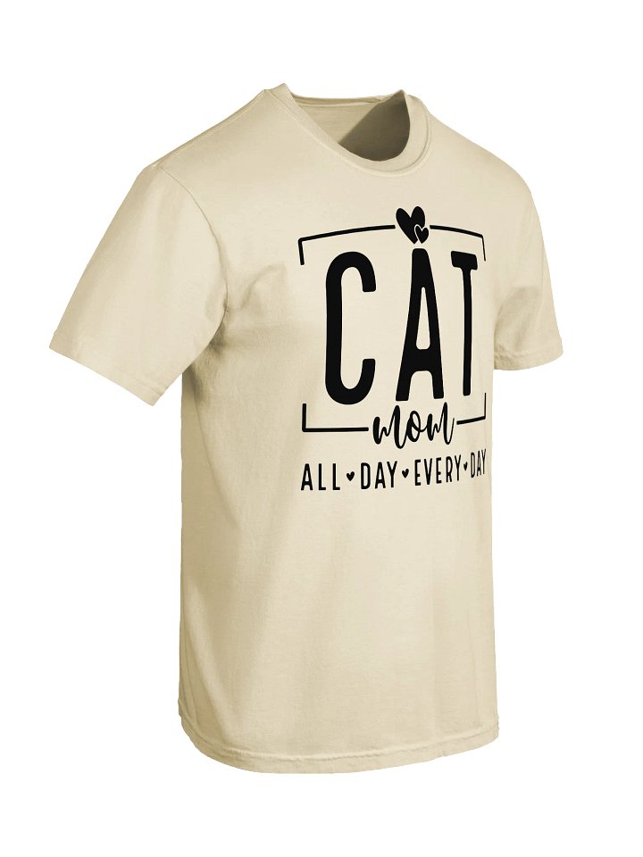 Cat Mom T-Shirt – Relaxed Fit Heavyweight Unisex Cotton T-Shirt product image (2)
