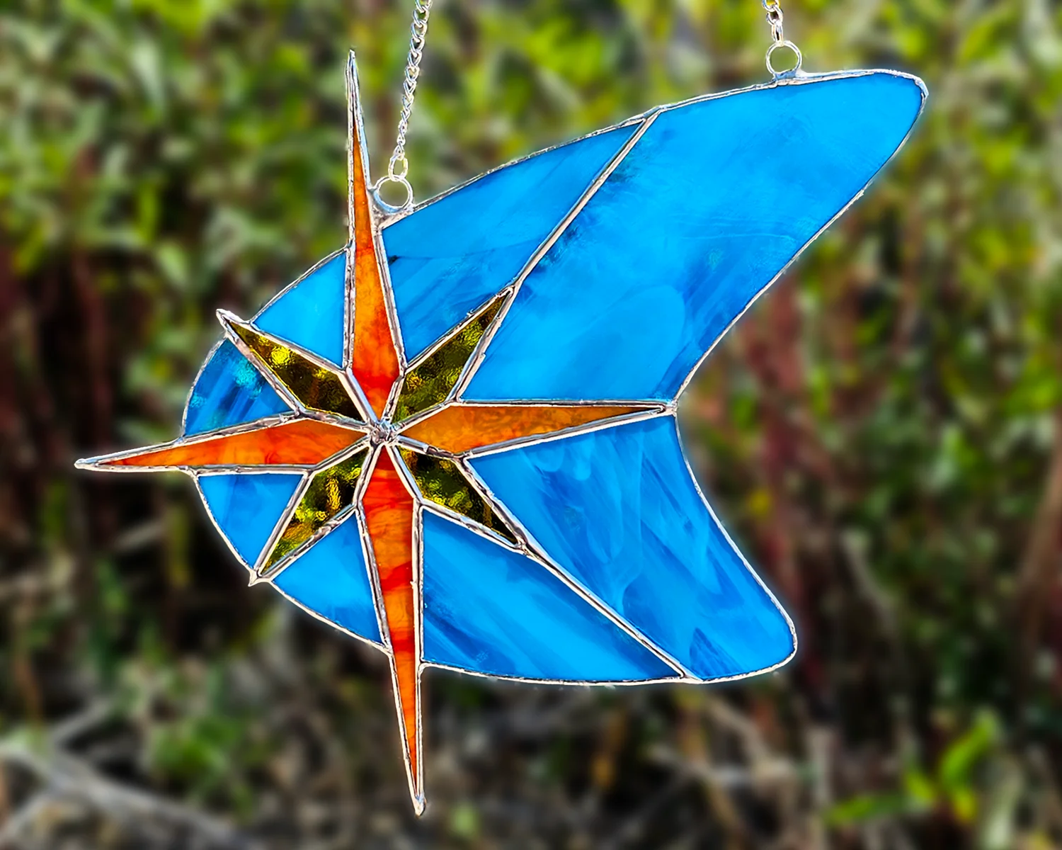 Retro Star Stained Glass Suncatcher product image (1)