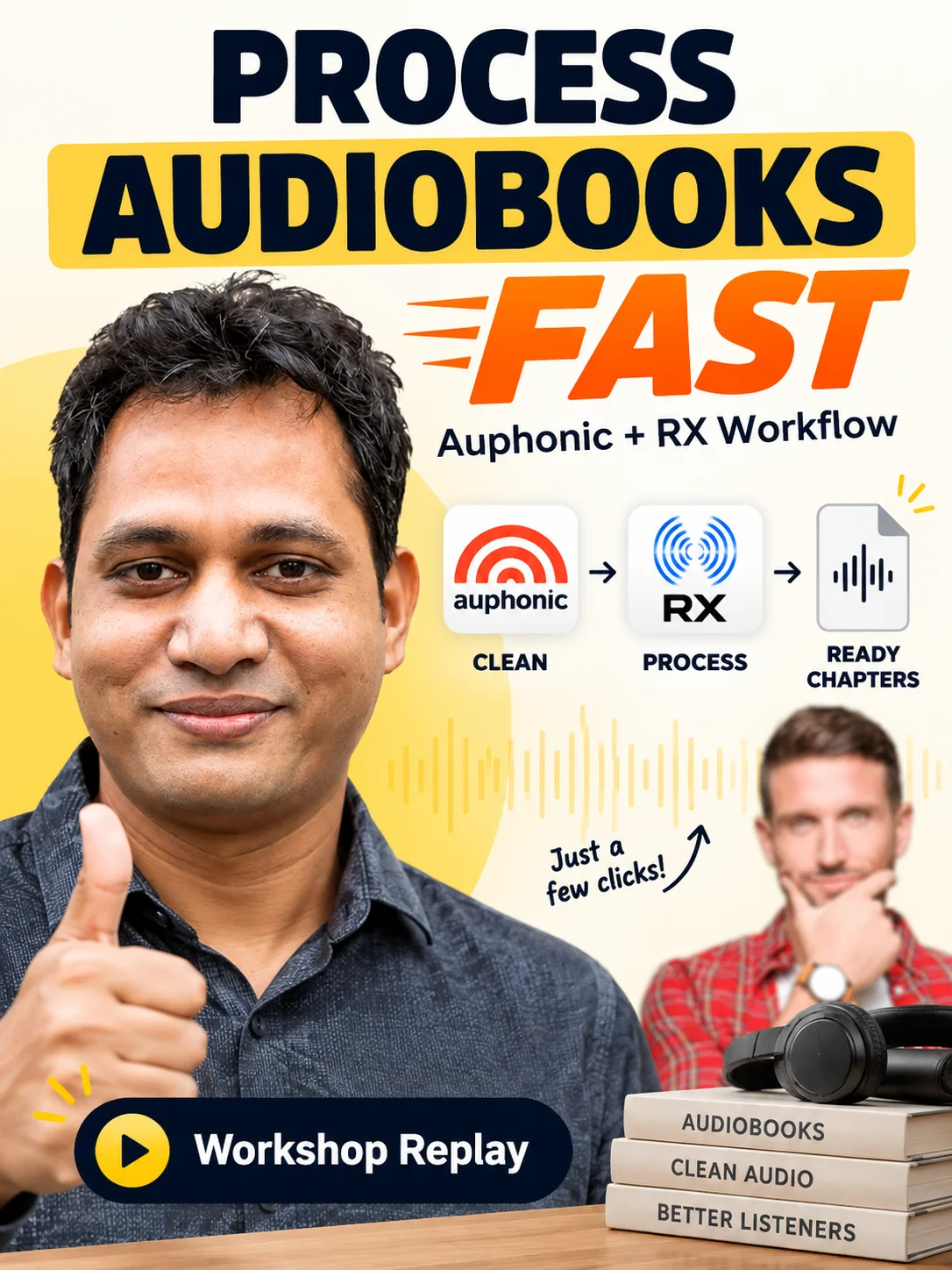 Process & Clean Your Audiobook Chapters in a Few Clicks (Instant workshop replay) product image (1)