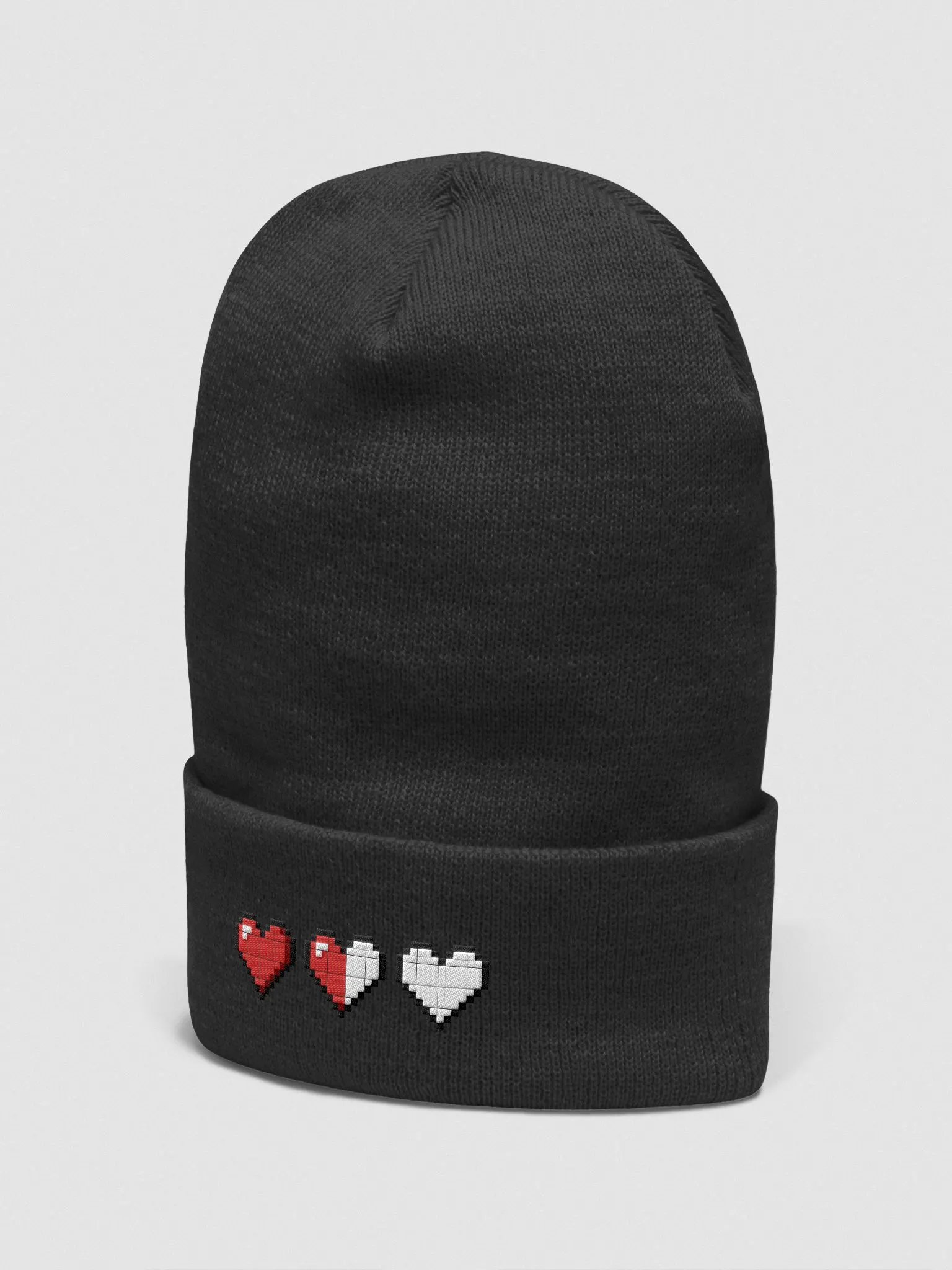 Gamer Hearts Cuffed Beanie product image (2)