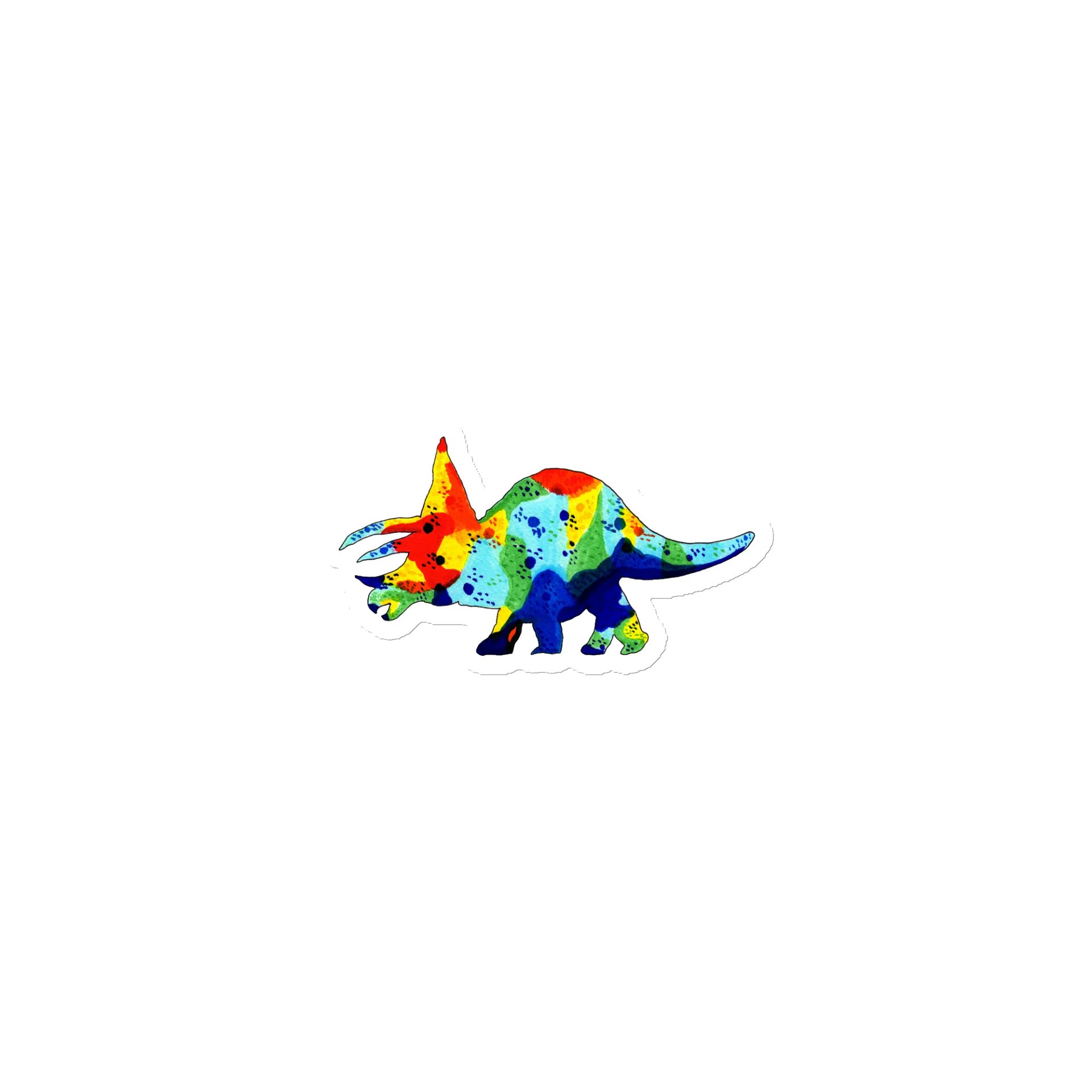 Trusty Triceratops Watercolour Magnet product image (1)