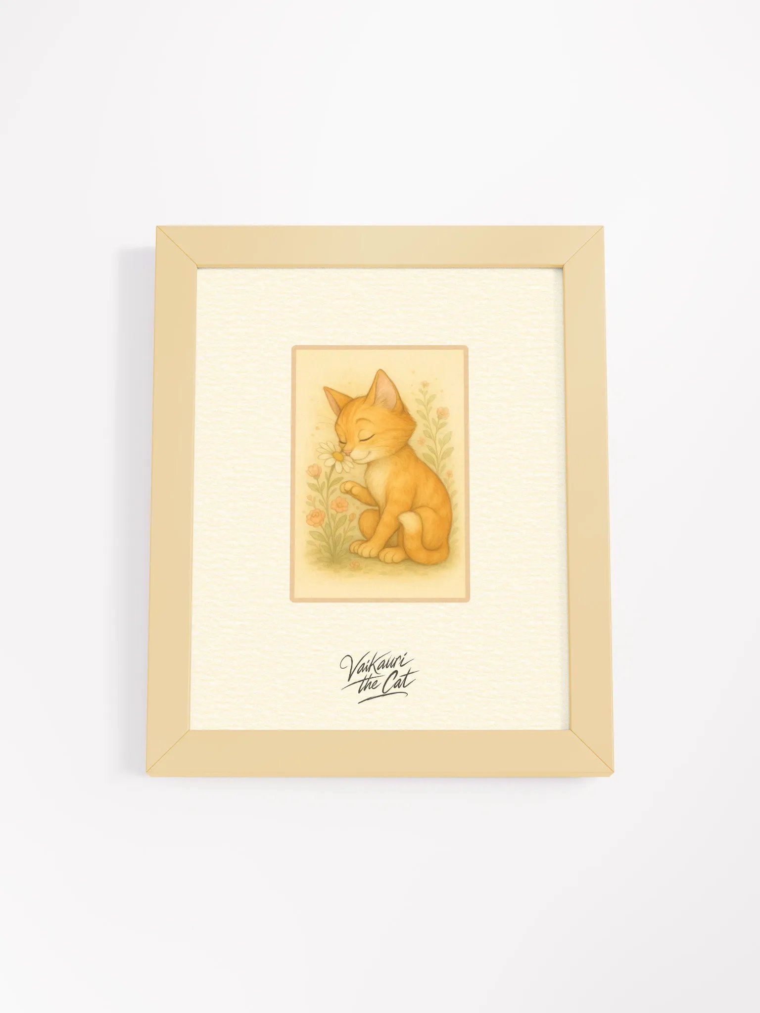 Vaikauri the Cat: Framed Matte Artprint product image (1)
