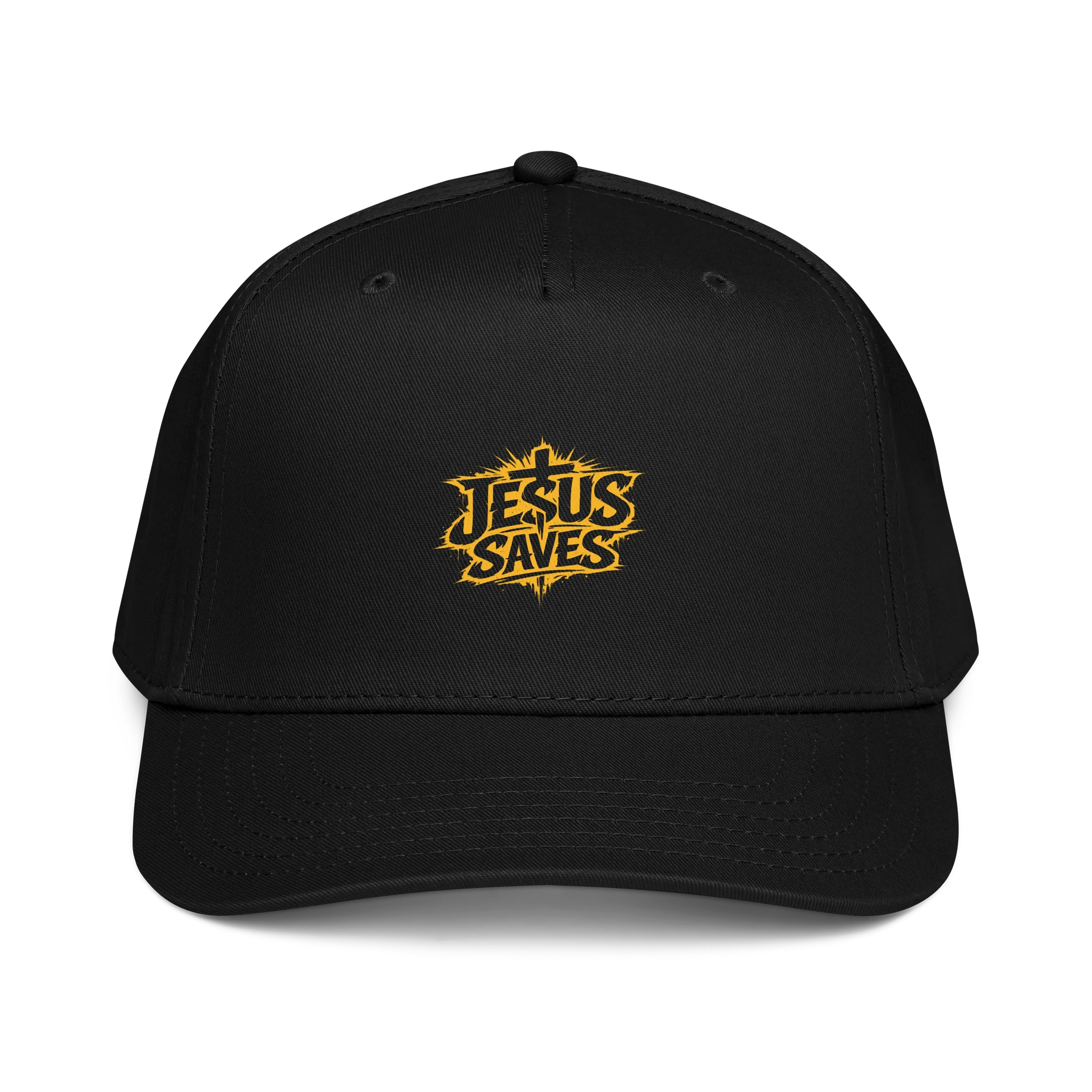 Jesus Saves Baseball Cap (yellow text) product image (1)