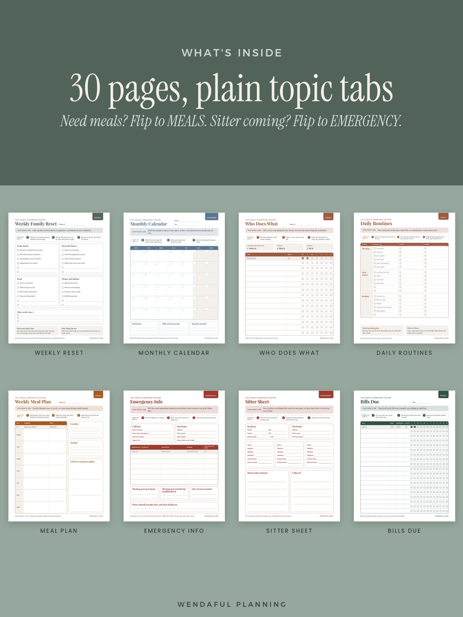 The Family Command Center | Printable Family Binder product image (2)