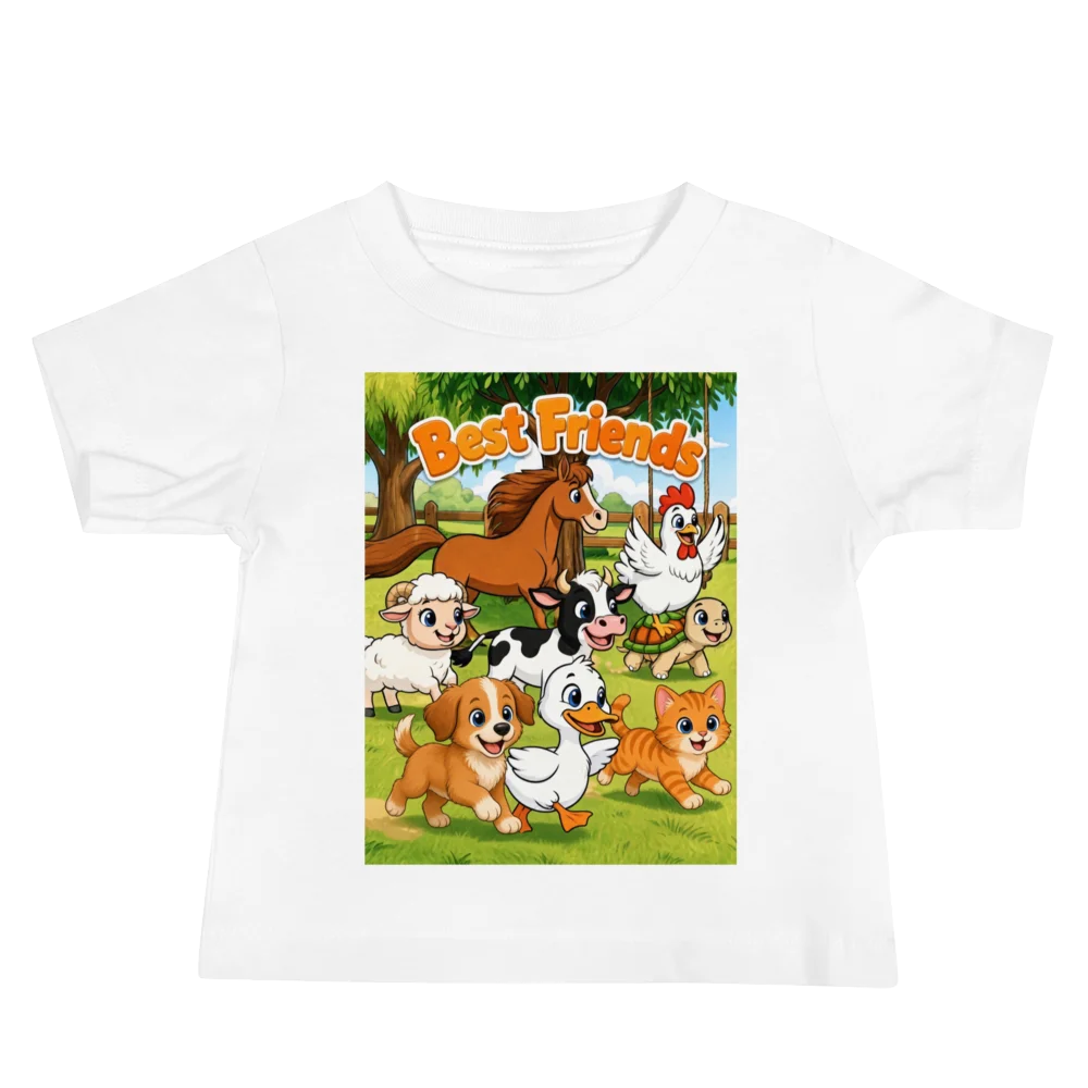 Cute Animal Best Friends Baby T-shirt product image (2)