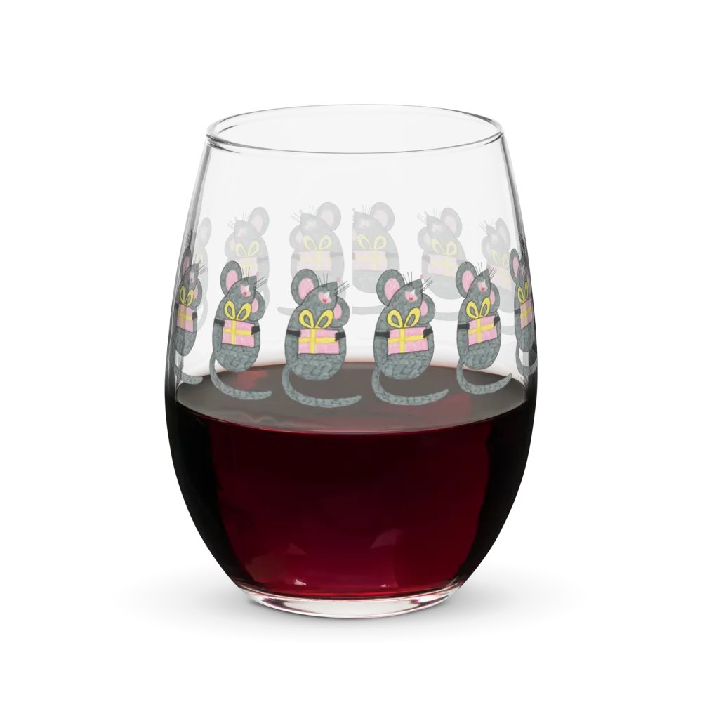 Present mouse Stemless Wine Glass product image (5)