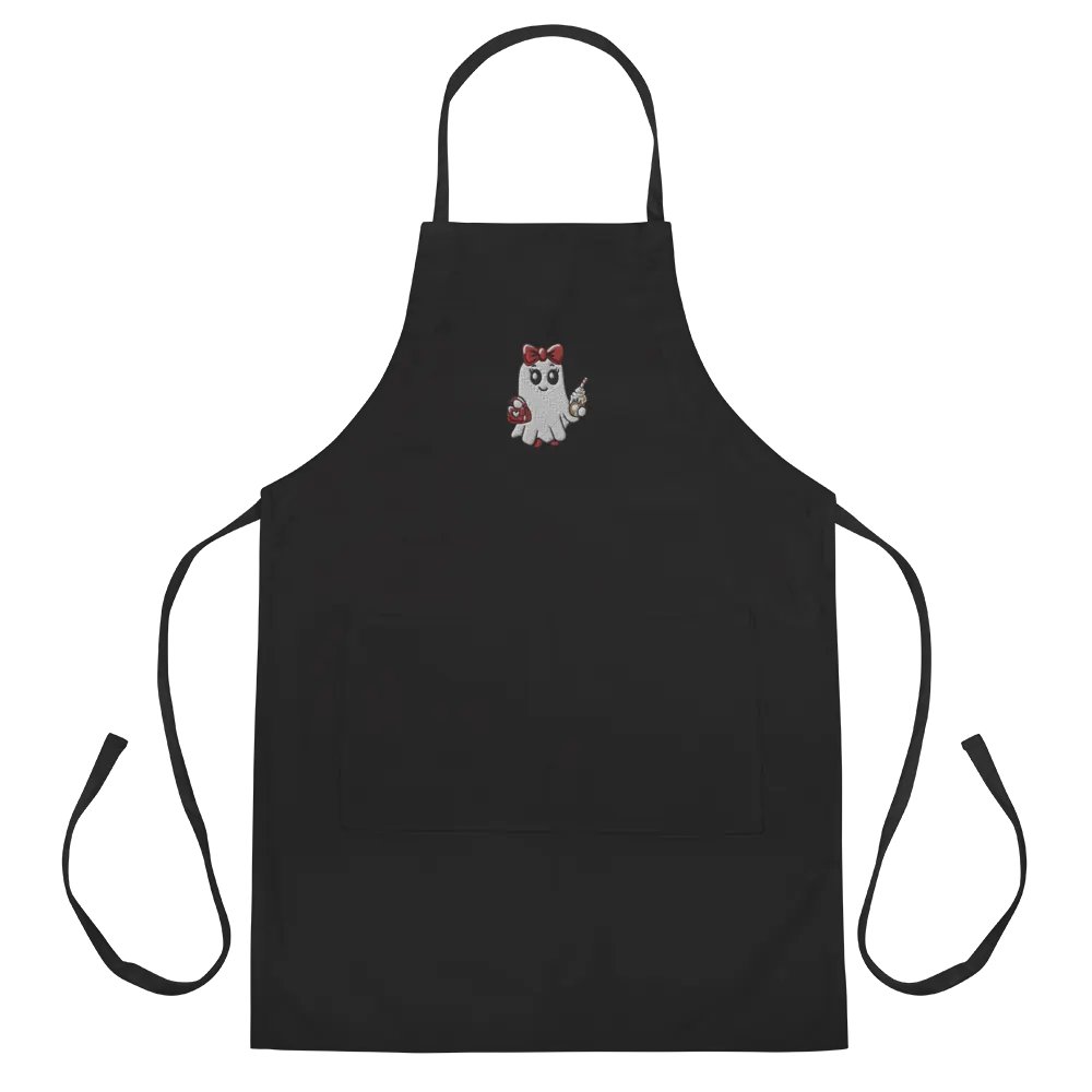 Stylish Ghost Embroidered Cooking Apron product image (3)