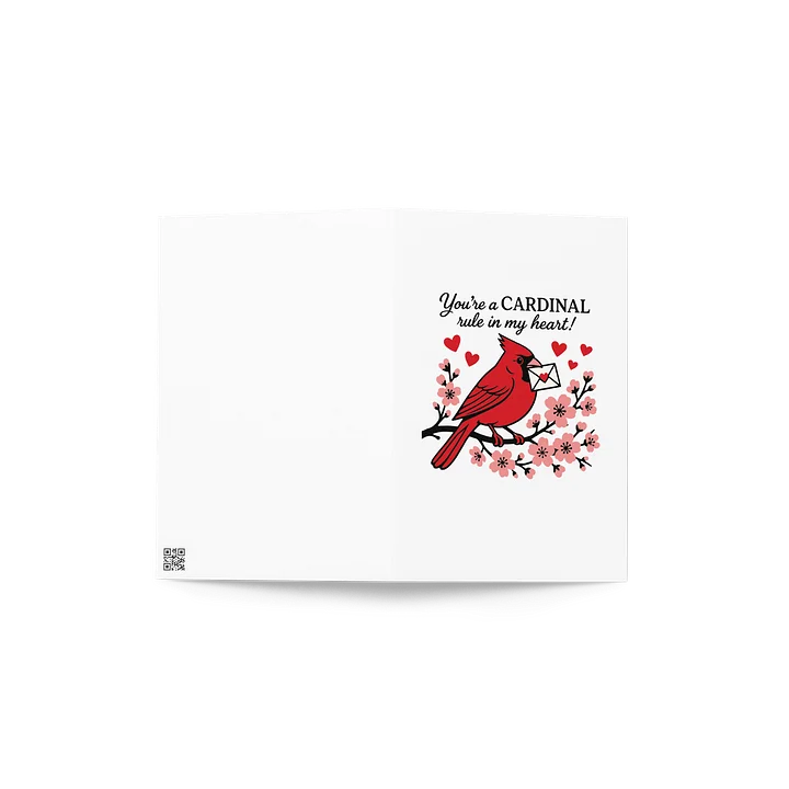 Cardinal Valentine's Day Card | You're a Cardinal Rule in My Heart | Funny Bird Pun Love Card product image (4)