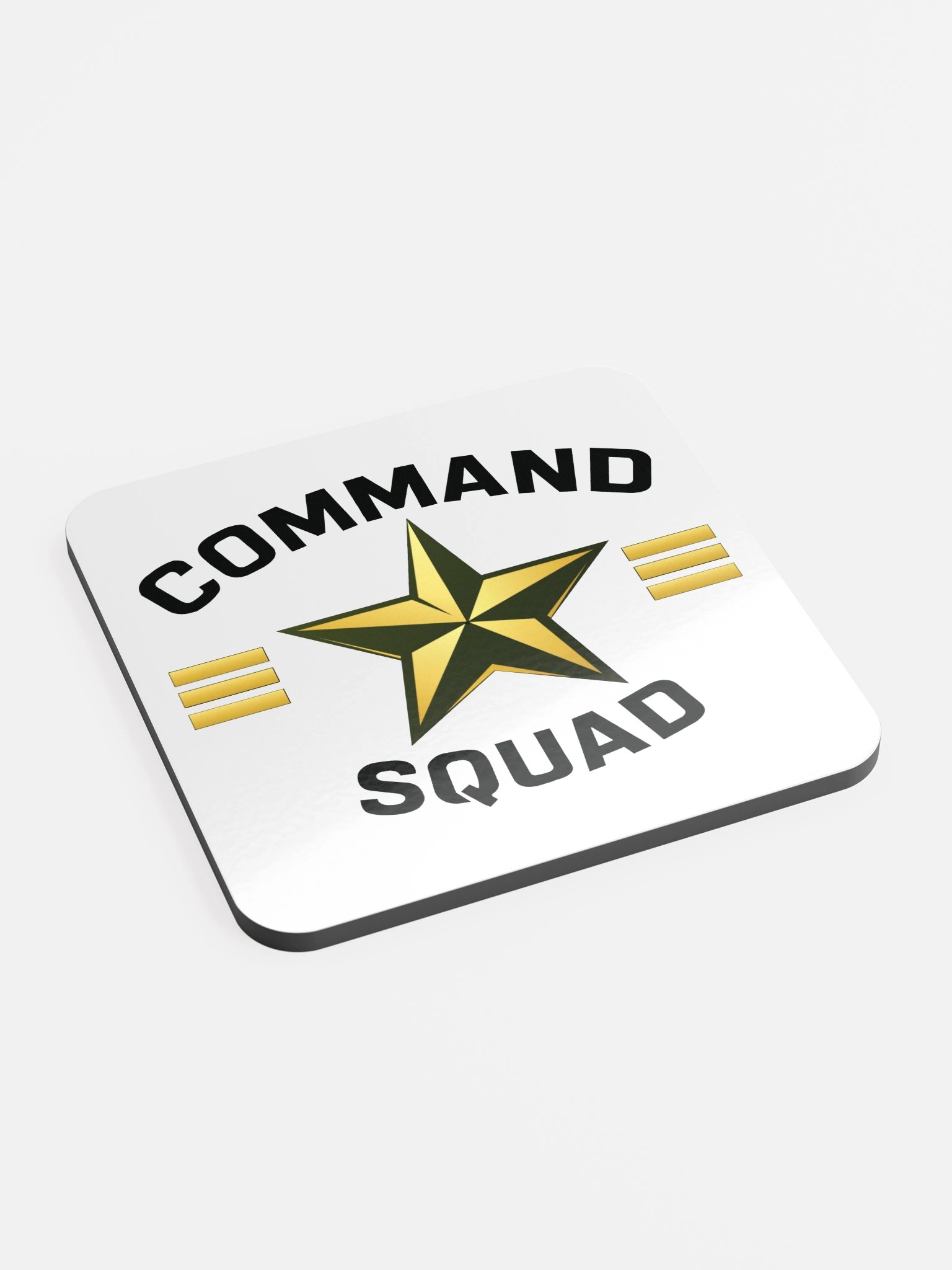 Command Squad Classic Logo Glossed Cork Coaster product image (2)