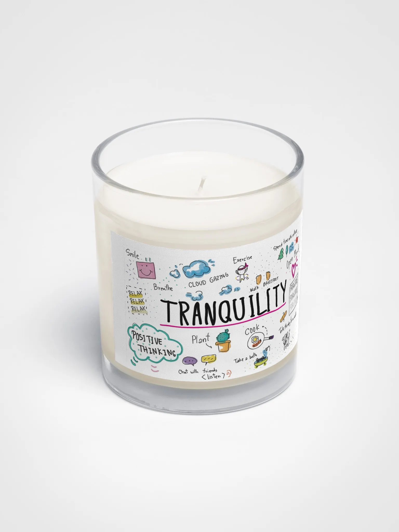 "Tranquility" Illustrated Soy Wax Candle product image (3)