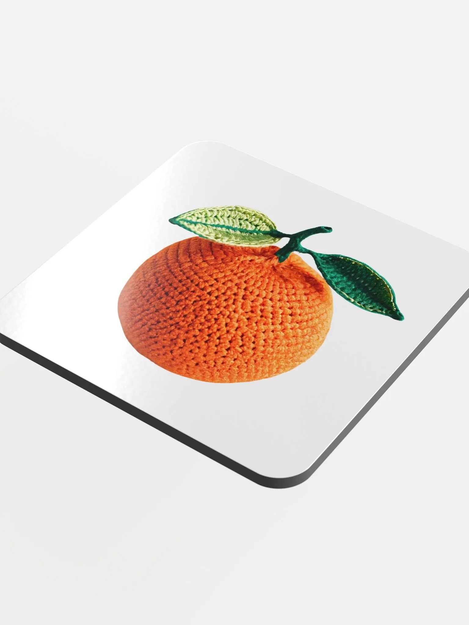 CozyAvocado Glossed Cork Coaster Orange #1 product image (4)