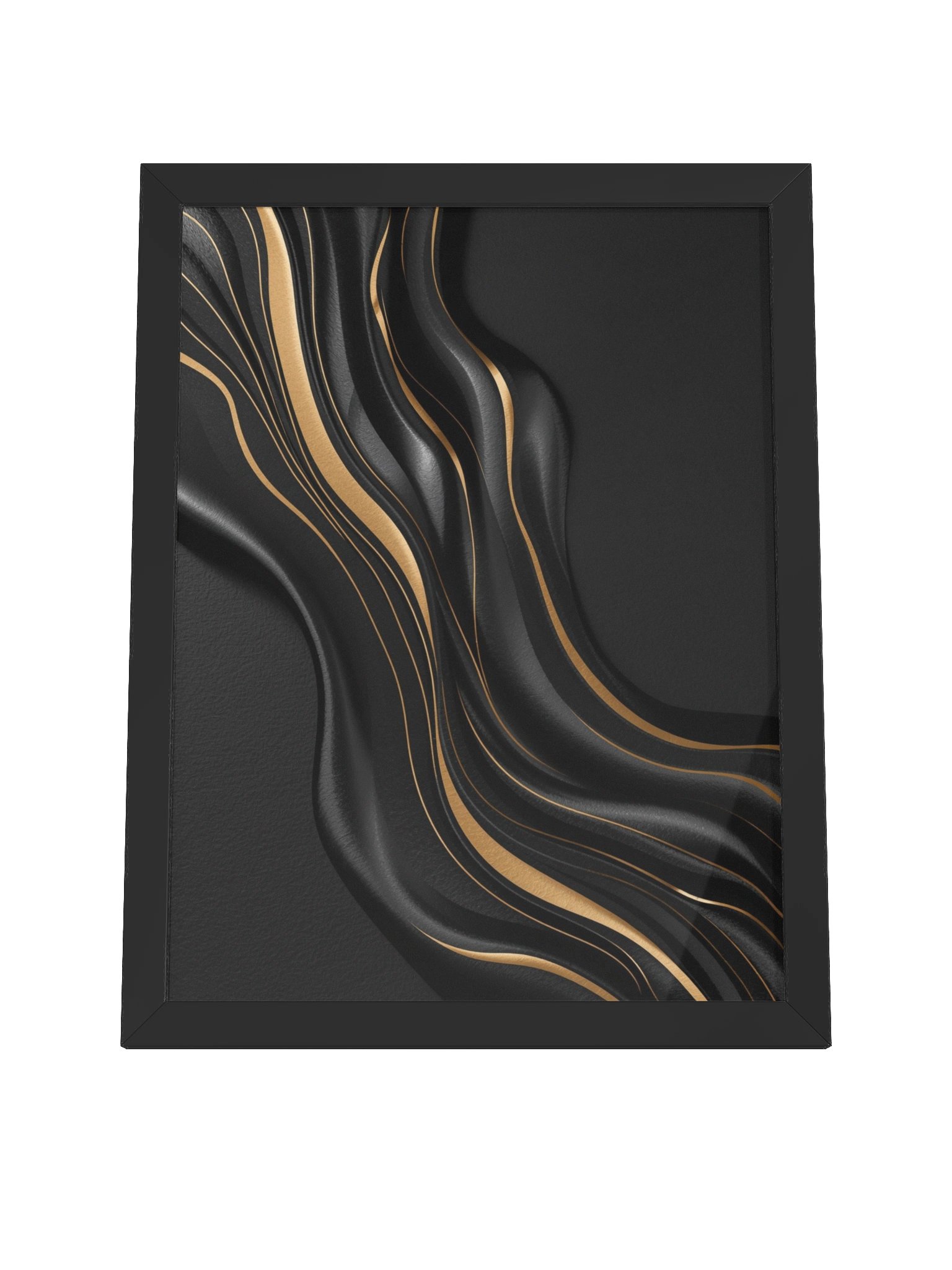 Midnight Gold Flow – Luxury Abstract Wall Art Print- 30×41 product image (4)