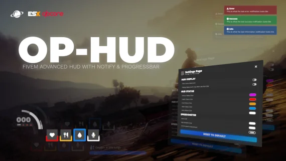 Advanced HUD with settings, progressbar & notify [ QB / ESX / QBOX ] product image (4)