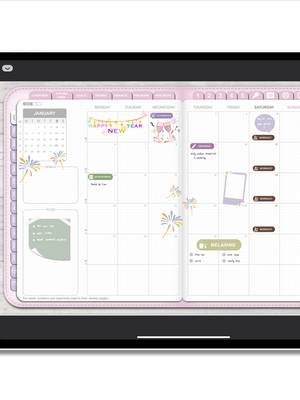 PINK 2025 planner - dated weekly digital planner #foenixstudio #digitalplanner #digitalplanner2025  #planning
