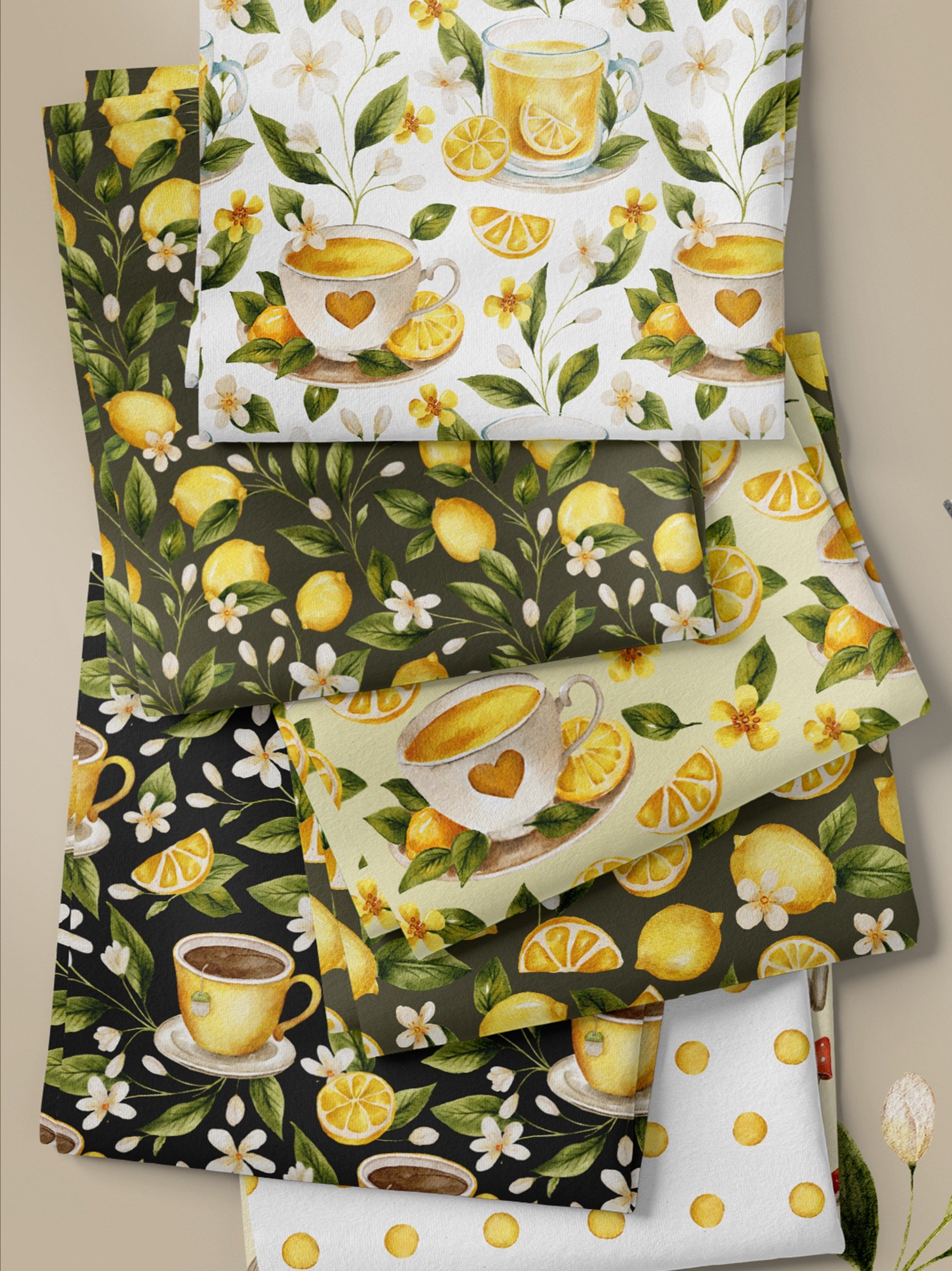 Lemon Tea Seamless Patterns product image (6)