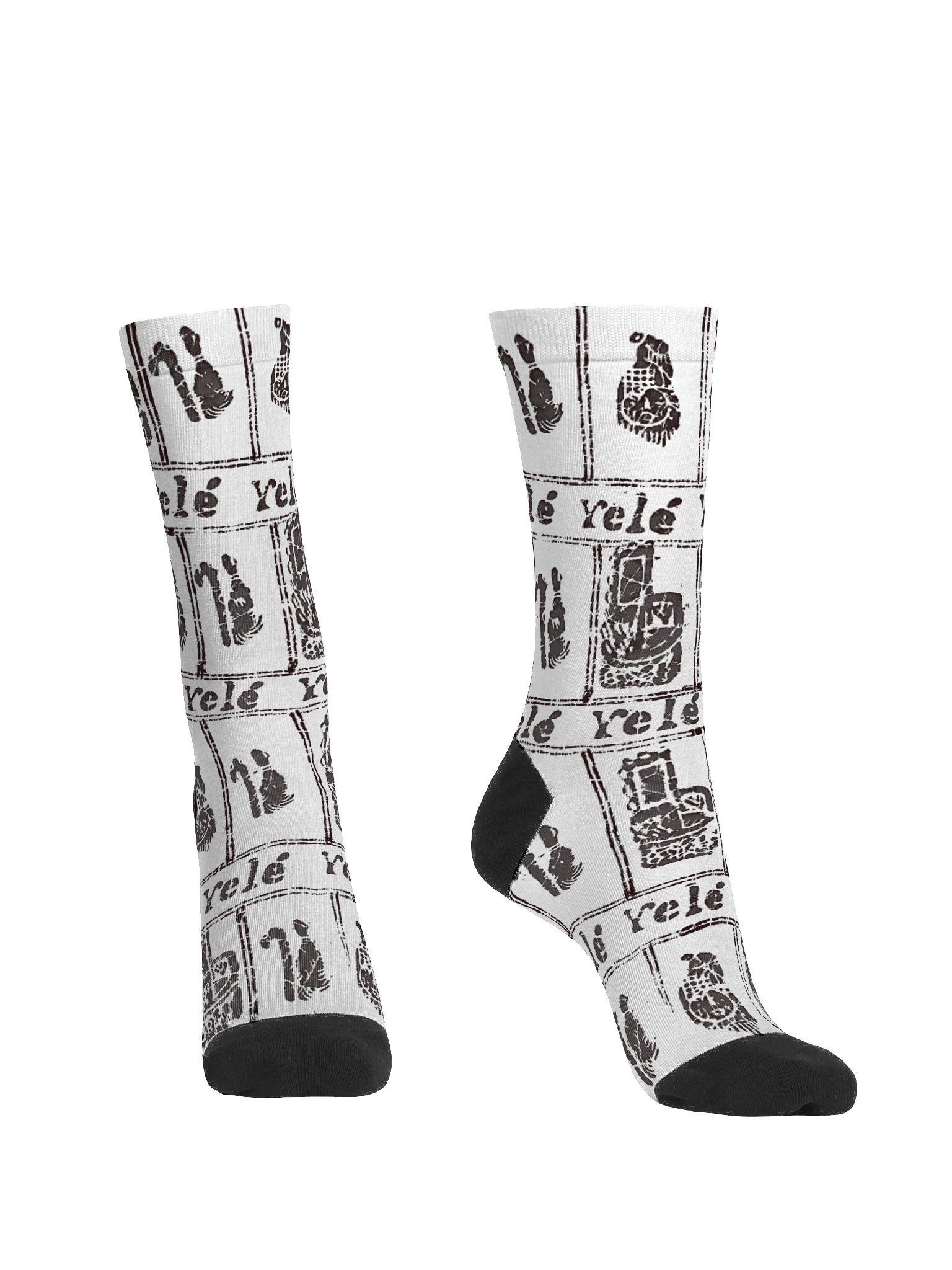 Yele Royalty Print Eco-Chic Art Crew Socks product image (2)