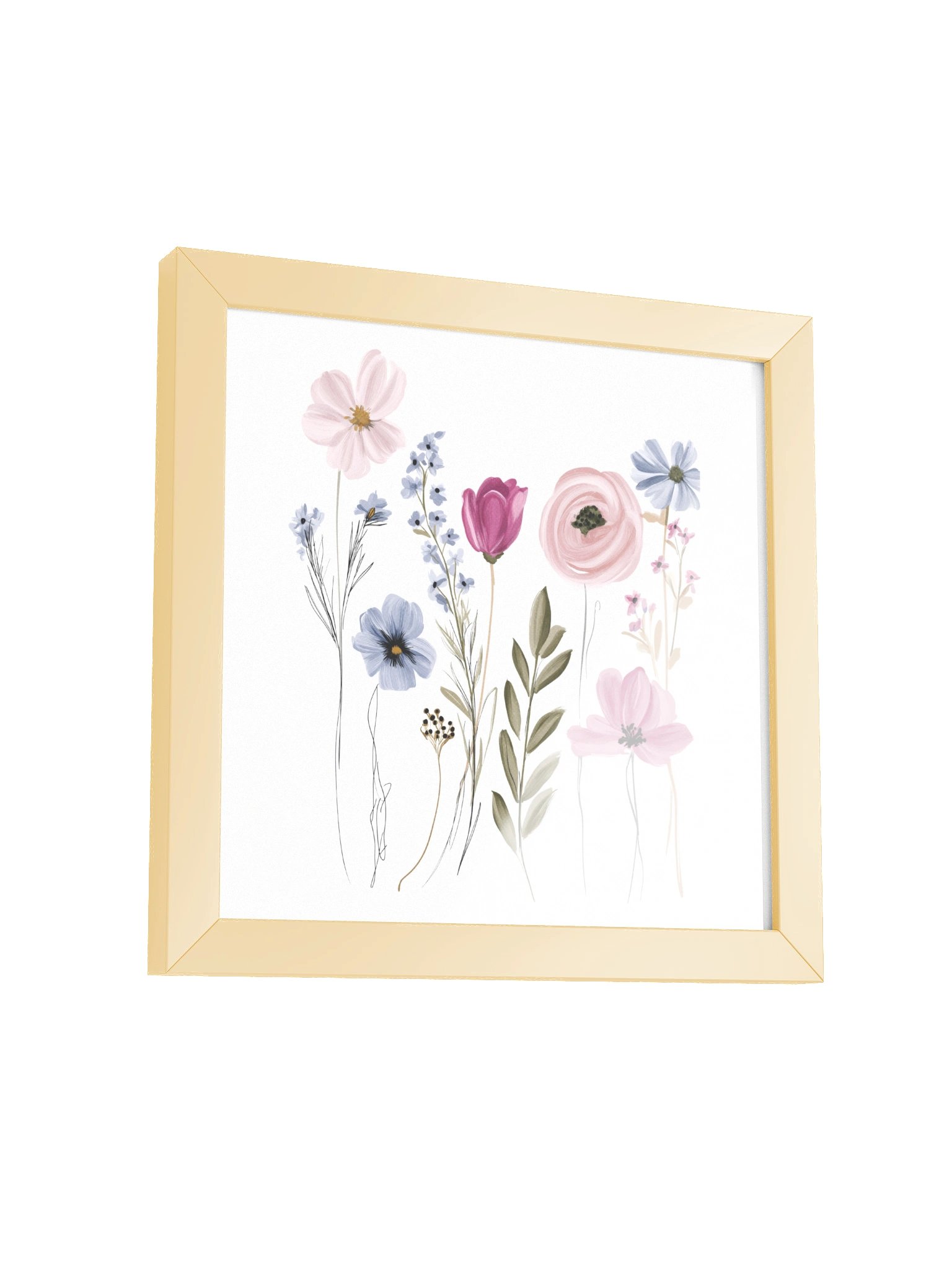 Wildflower Reverie — The Meadow Bloom Framed Art Print (10x10") product image (7)
