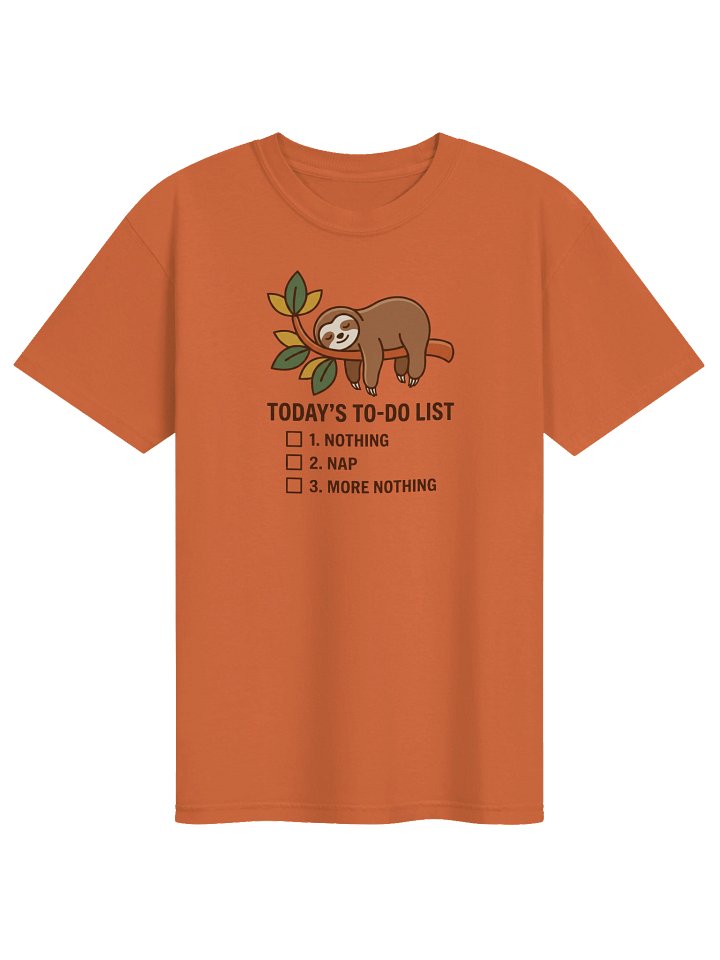 Sloth To-Do List Graphic T-Shirt product image (5)