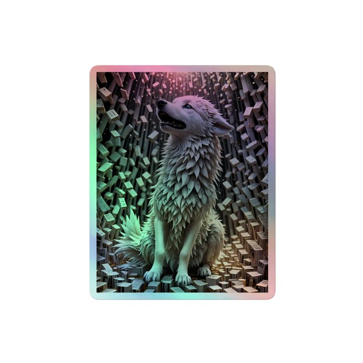 Surreal Wolf Holographic Sticker Sheet product image (2)