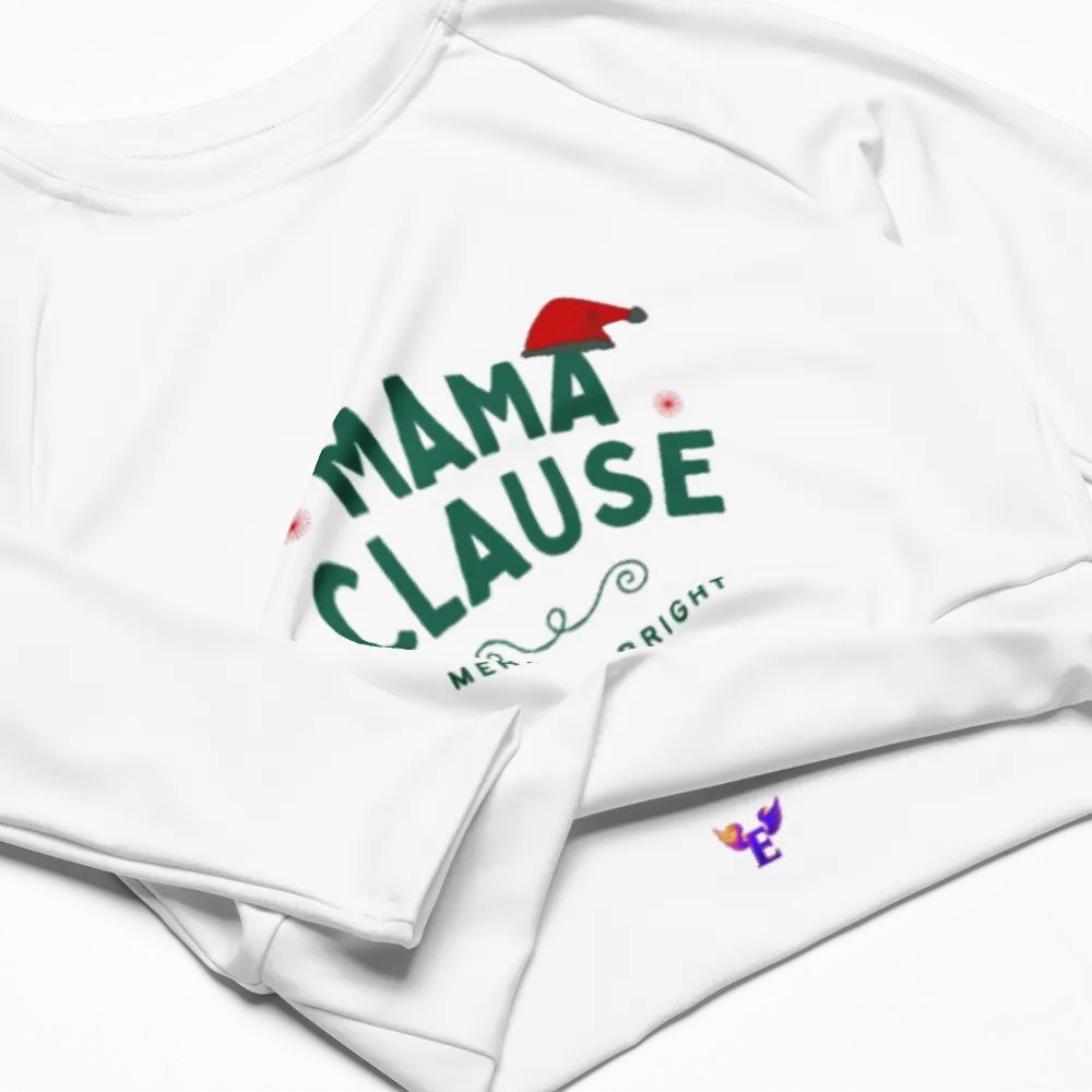 Mama Clause: Eco Chic Print Long Sleeve Crop product image (6)