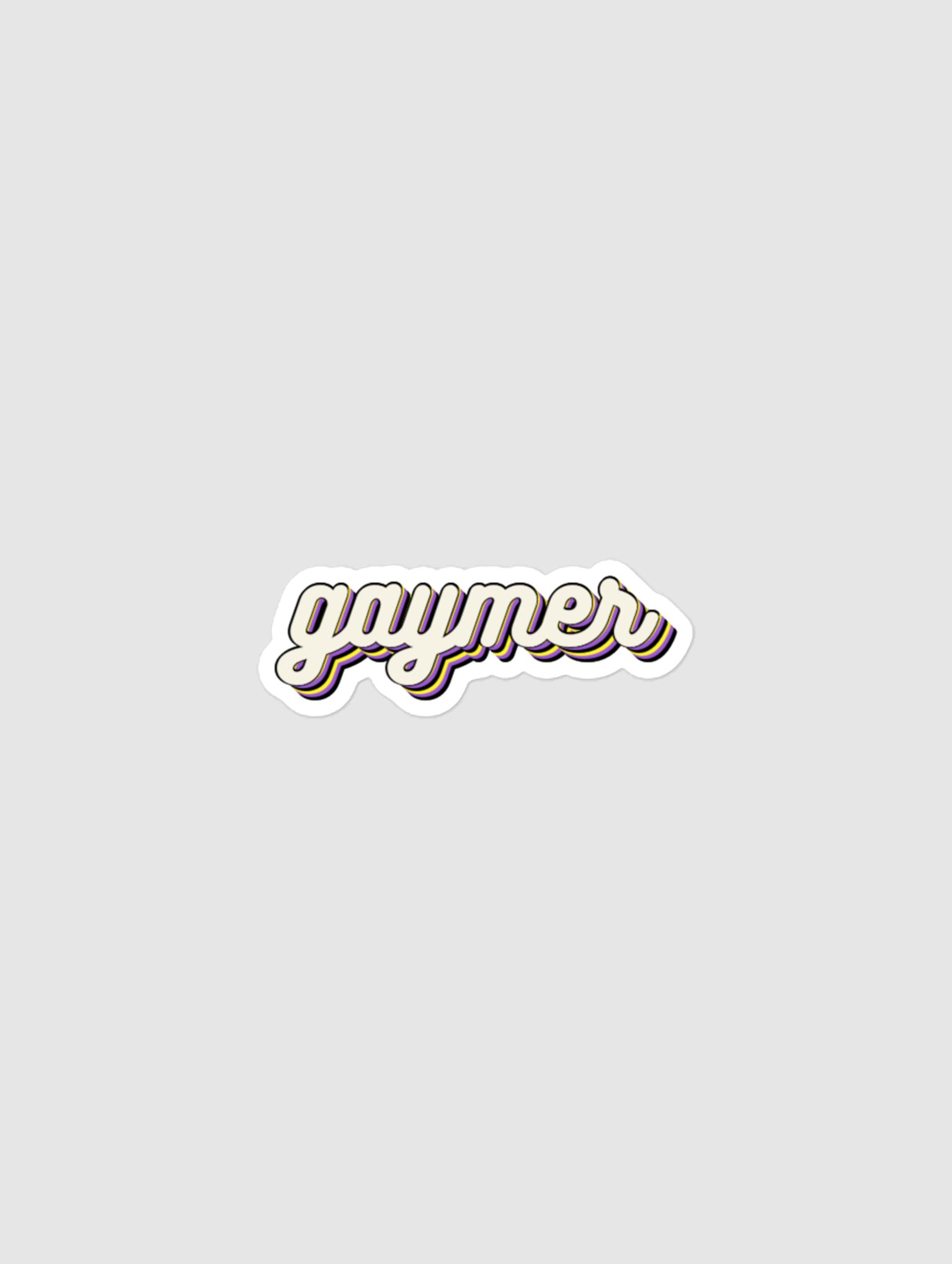 GAYMER STICKER - NONBINARY PRIDE product image (1)