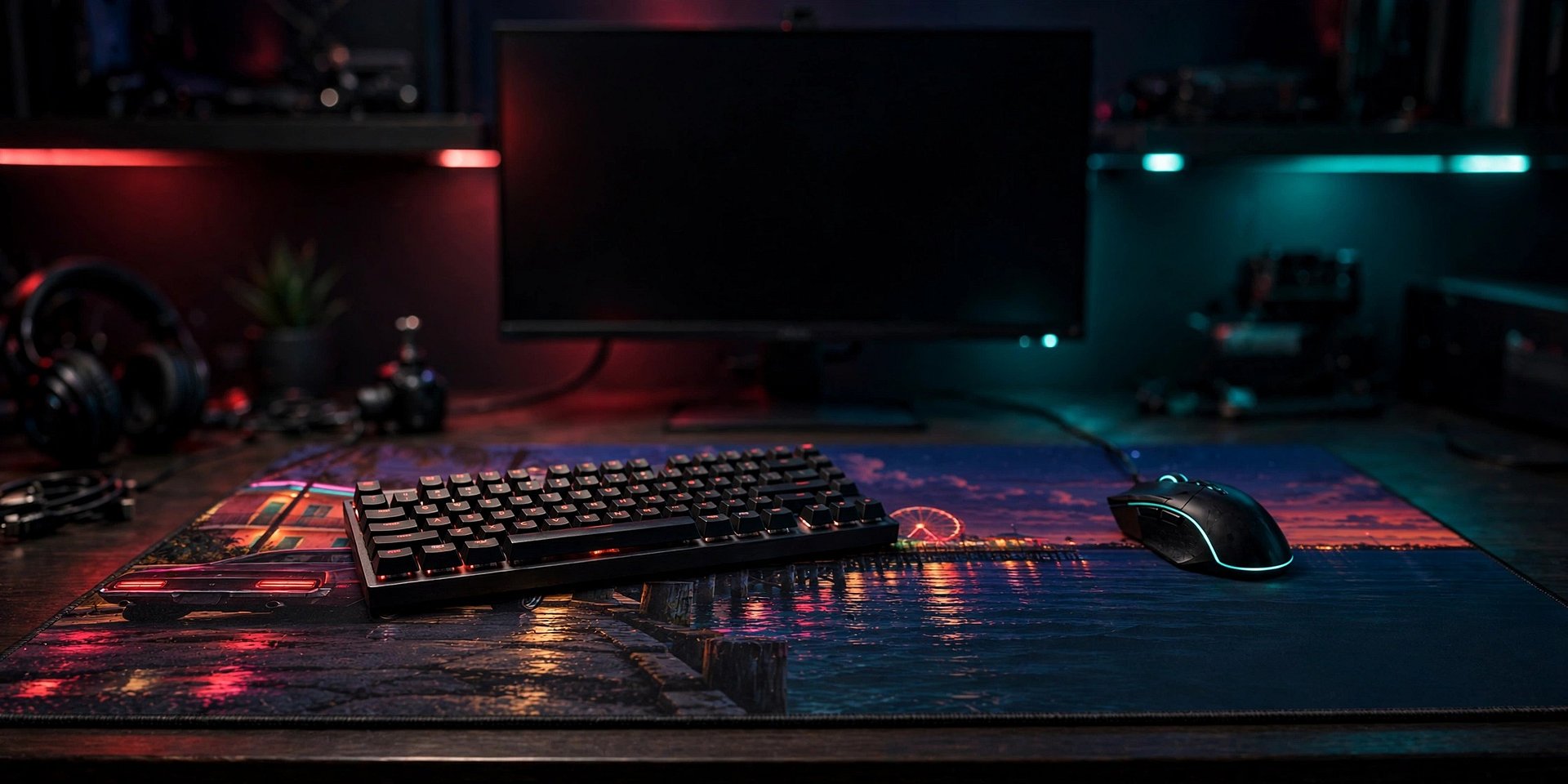 Pier Night — Desk Mat product image (2)