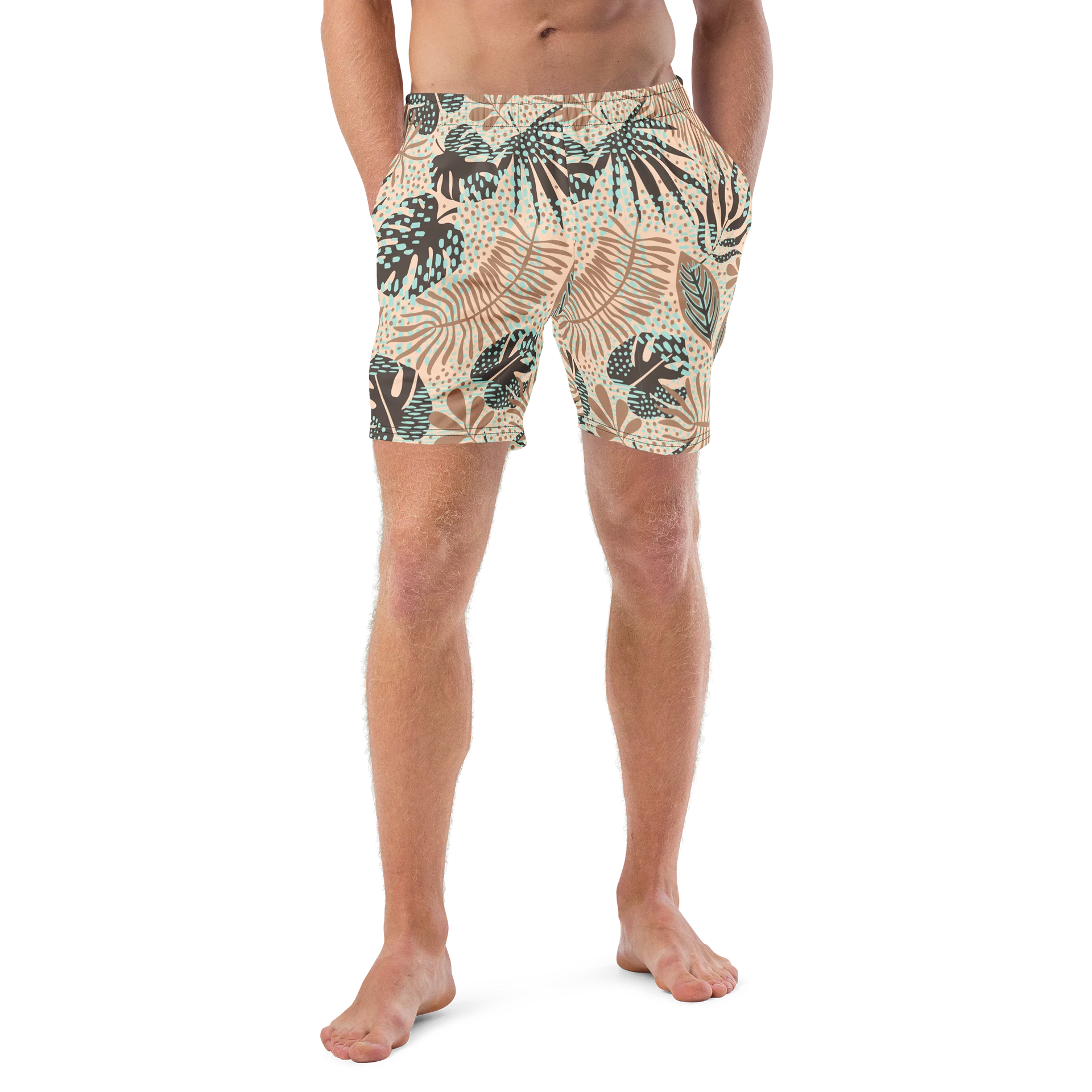 Comfortable Swim Trunks with Tropical Print product image (4)