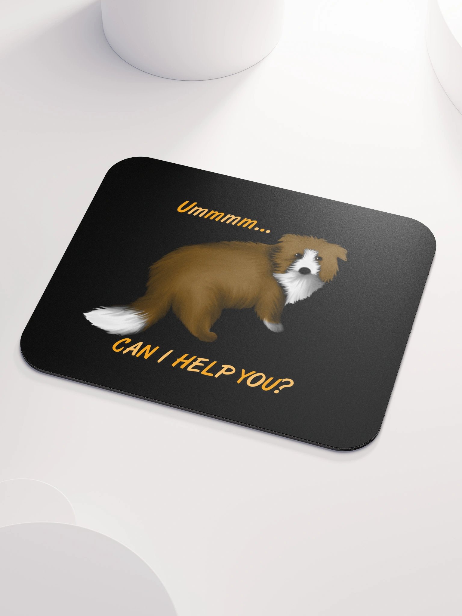 Dog "Ummm... Can I Help You?" Classic Mouse Pad product image (3)