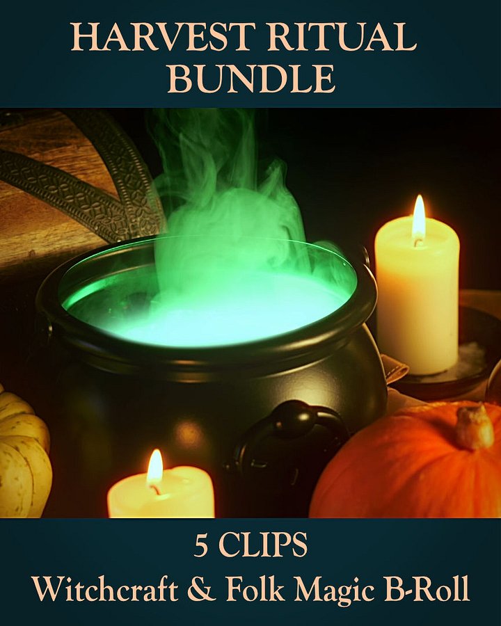Cinematic Harvest Ritual Bundle | 5 Clips | Witchcraft & Folk Magic B-Roll product image (1)