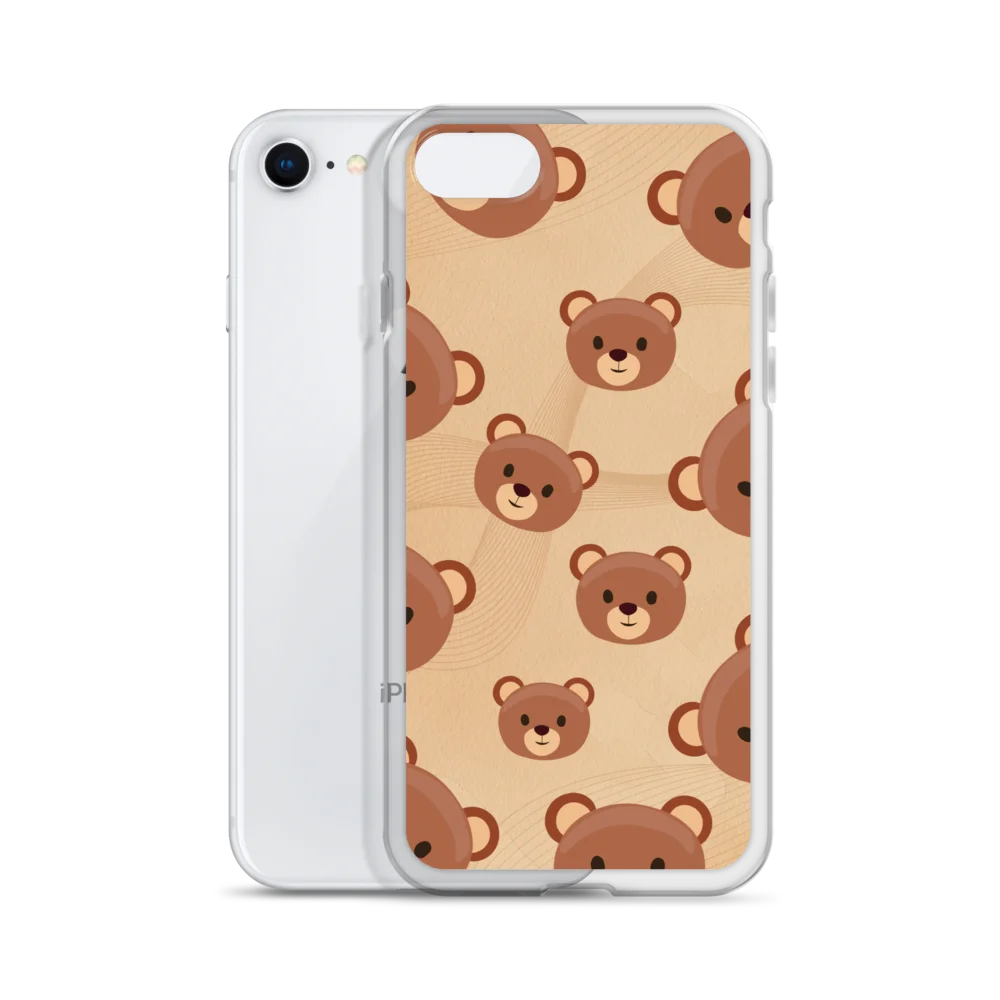 Teddy Bear Faces Clear Case for iPhone product image (55)