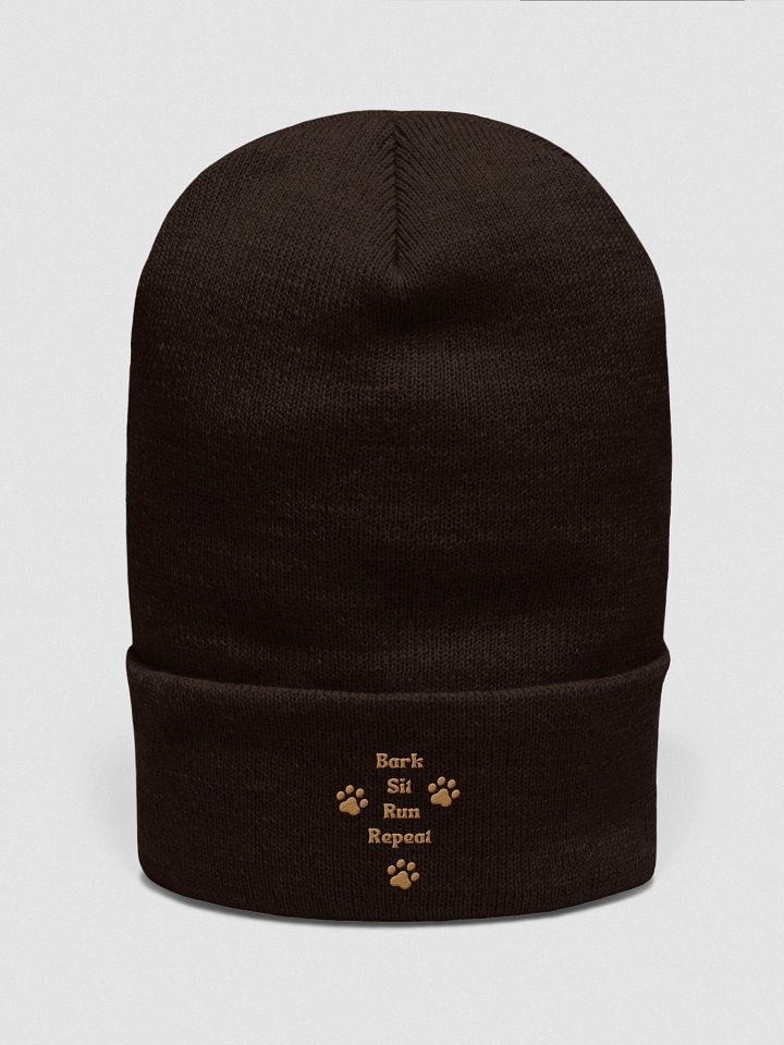 Dogs Life Bark Sit Run Repeat Hat Beanie - Embroidered product image (2)