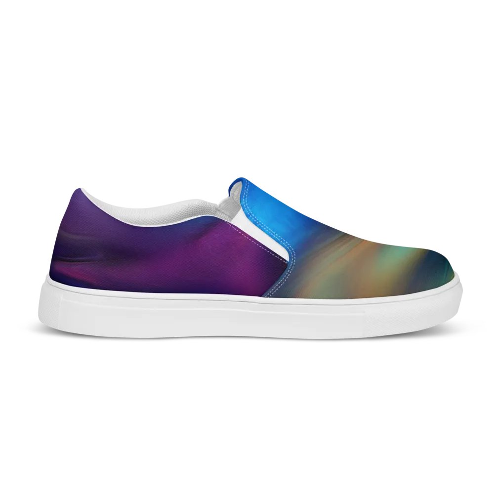 Vibrant Swirl Men's Canvas Slip-On Shoes product image (7)