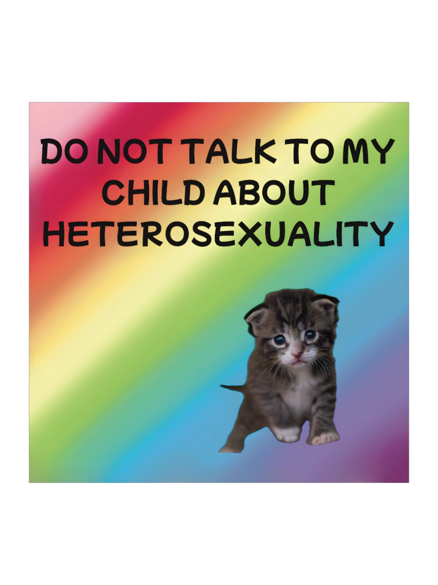 Do Not Talk to My Child About Heterosexuality Sticker product image (3)