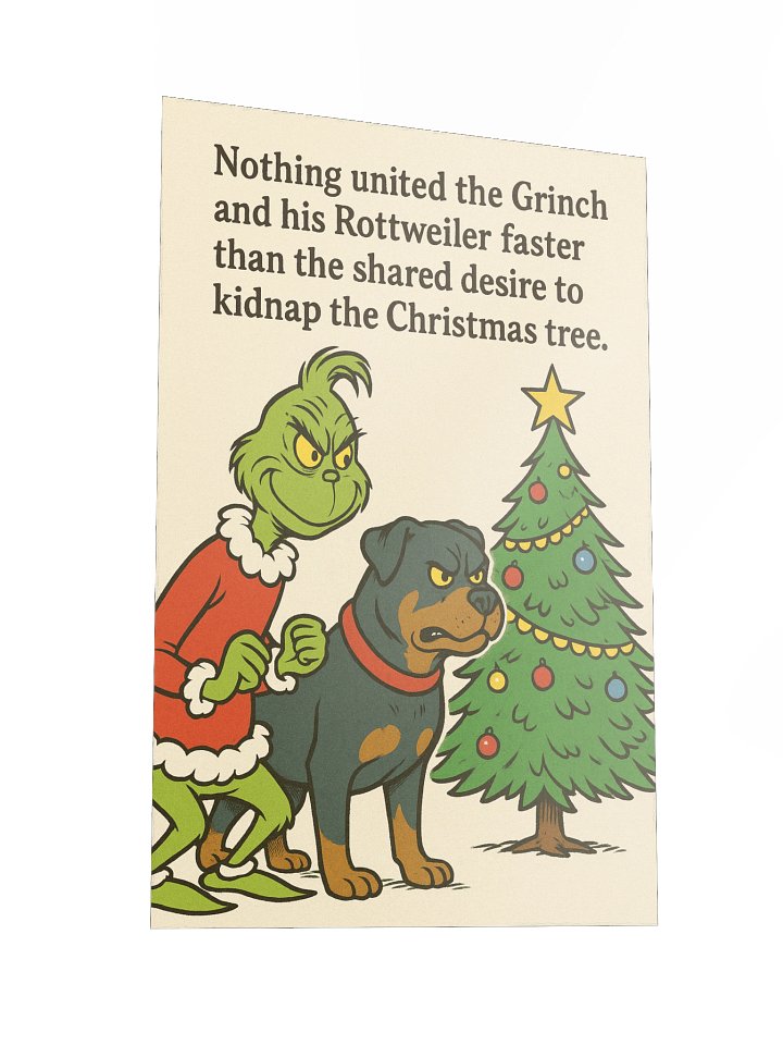 Grinch & Rottweiler Christmas Tree Poster product image (5)