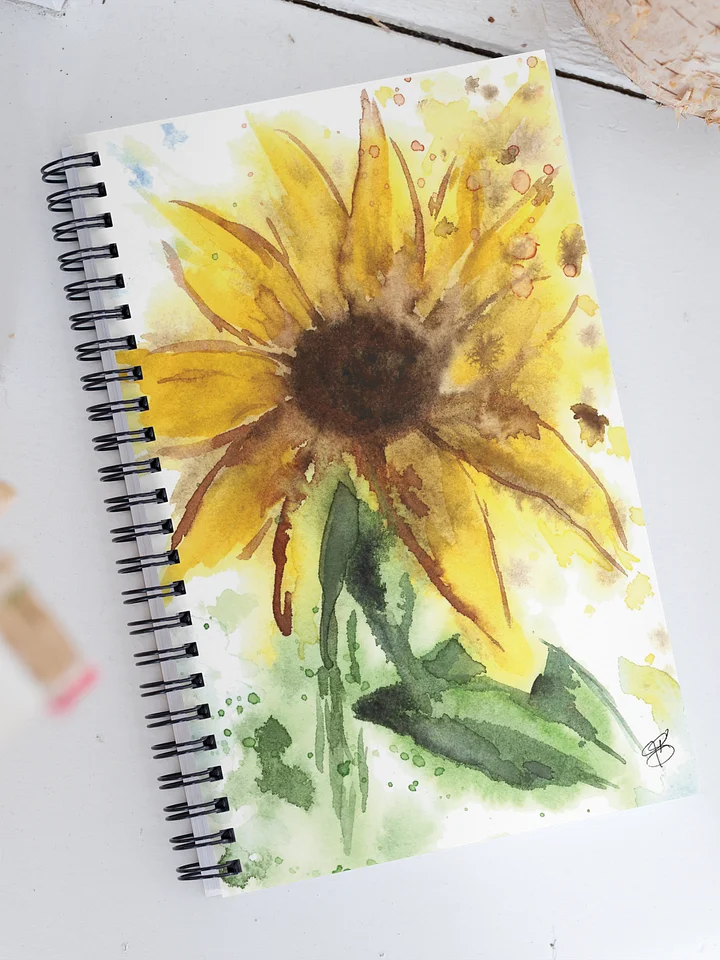 Watercolor Sunflower Print Notebook product image (1)