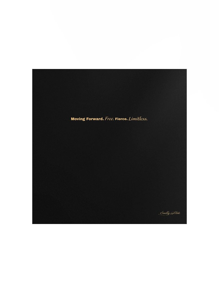 Soully Mine- GOLD PRINT Moving Forward. Free. Fierce. Limitless Matte Poster product image (2)