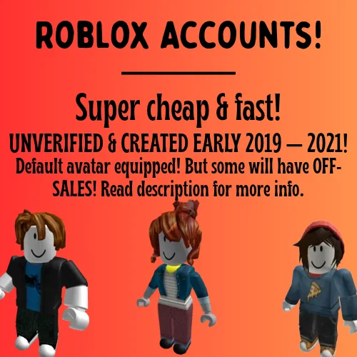 ROBLOX ACCOUNTS - CREATED 2019 TO 2021 - UNVERIFIED & CHEAP product image (1)