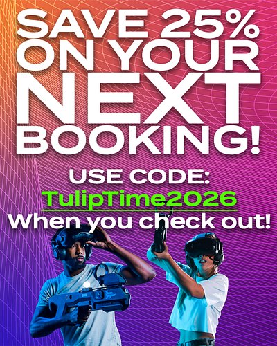 Follow the link in our bio to book a VR session and save 25% on your entire booking by using the code, TulipTime2026. Call or...