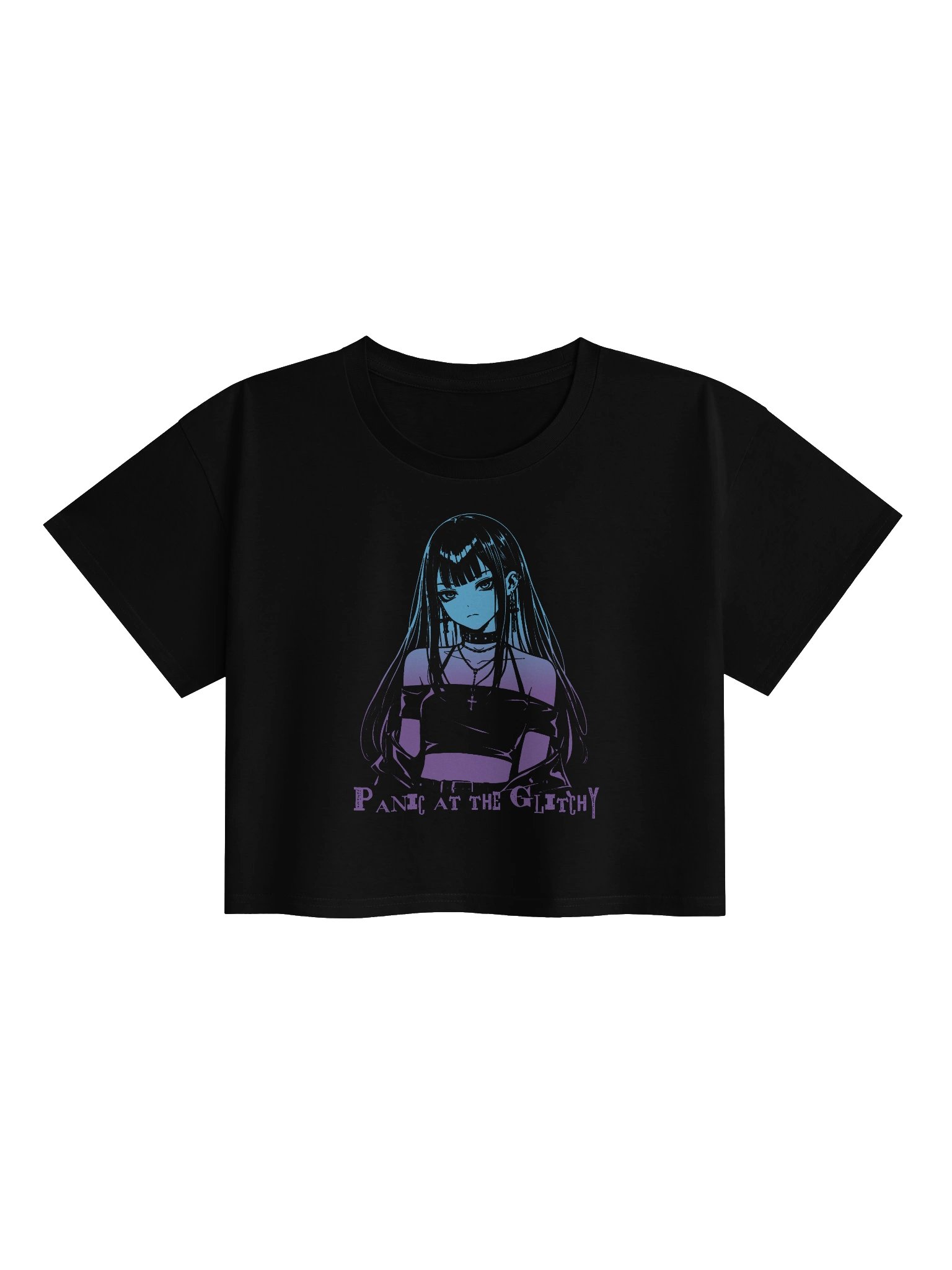 The Stare Panic at the Glitchy Crop Tee product image (1)