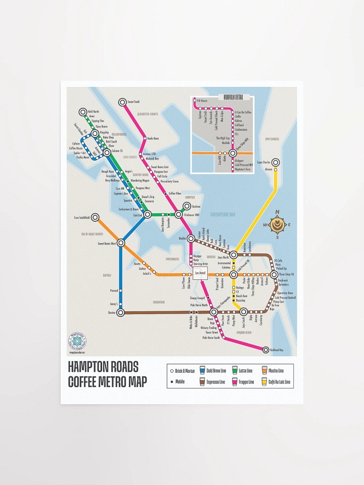 Hampton Roads Coffee Metro Poster product image (1)