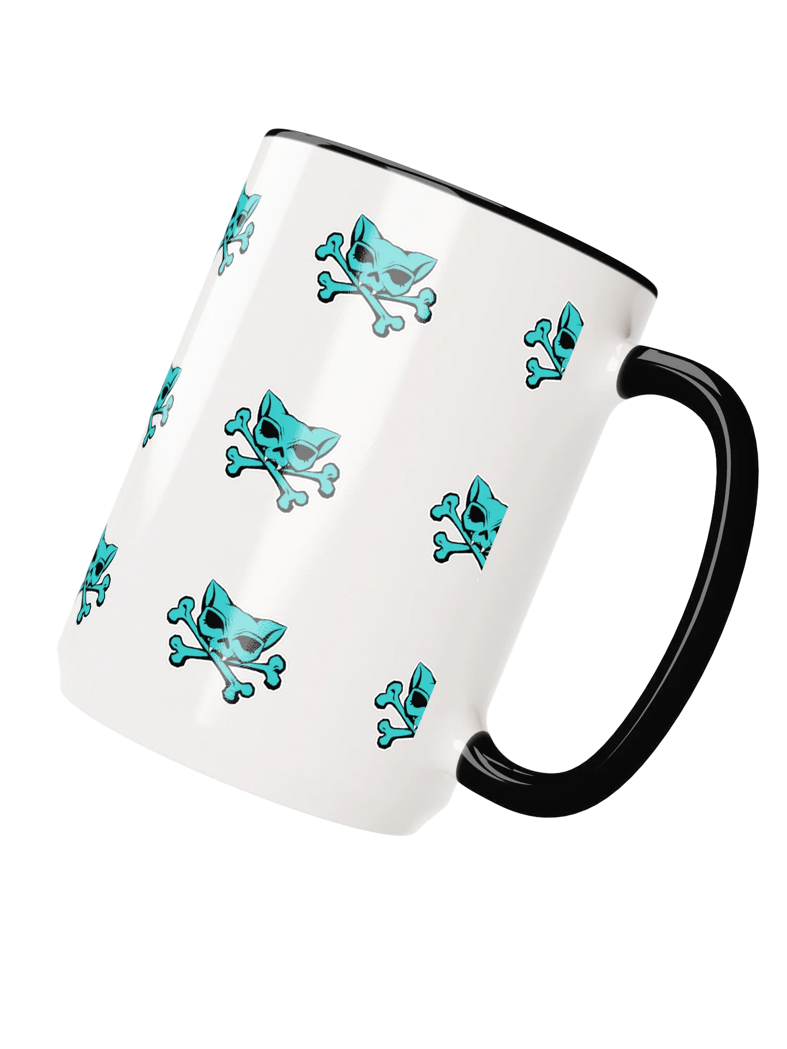 Turquoise Kat Skull Colorful Mug product image (3)