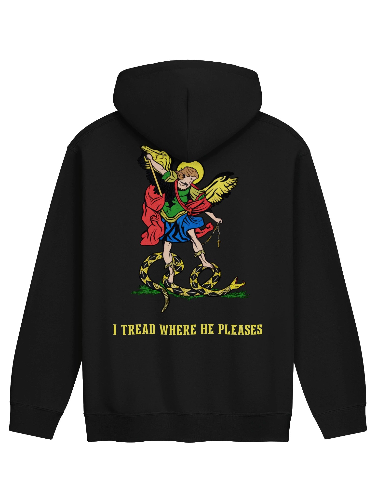 Saint Michael 'I tread where He pleases' - Hoodie product image (1)