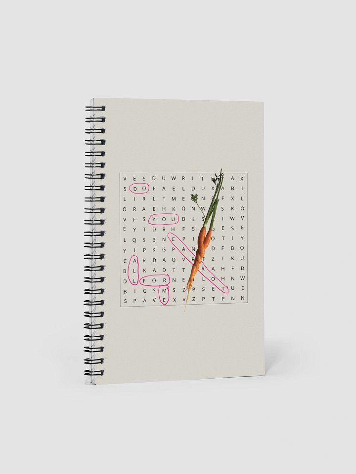 Carrot Word Search Spiral Notebook product image (1)