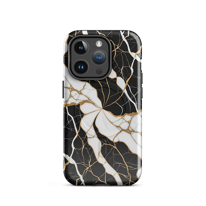 Black, White & Gold Vein MagSafe Tough Case product image (19)